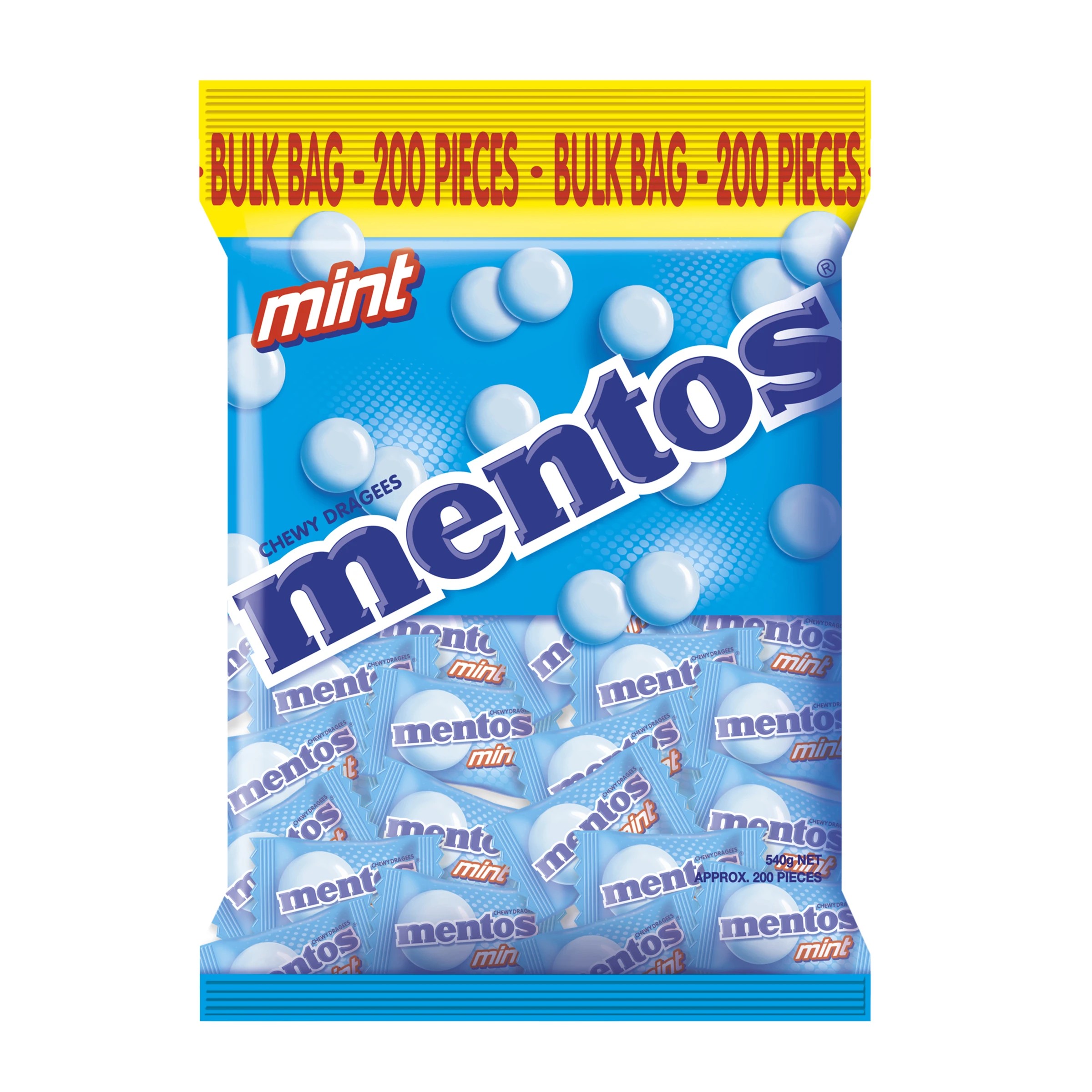 1 200 Piece Mentos Bulk Bag 540g - Mint, 1 of 2