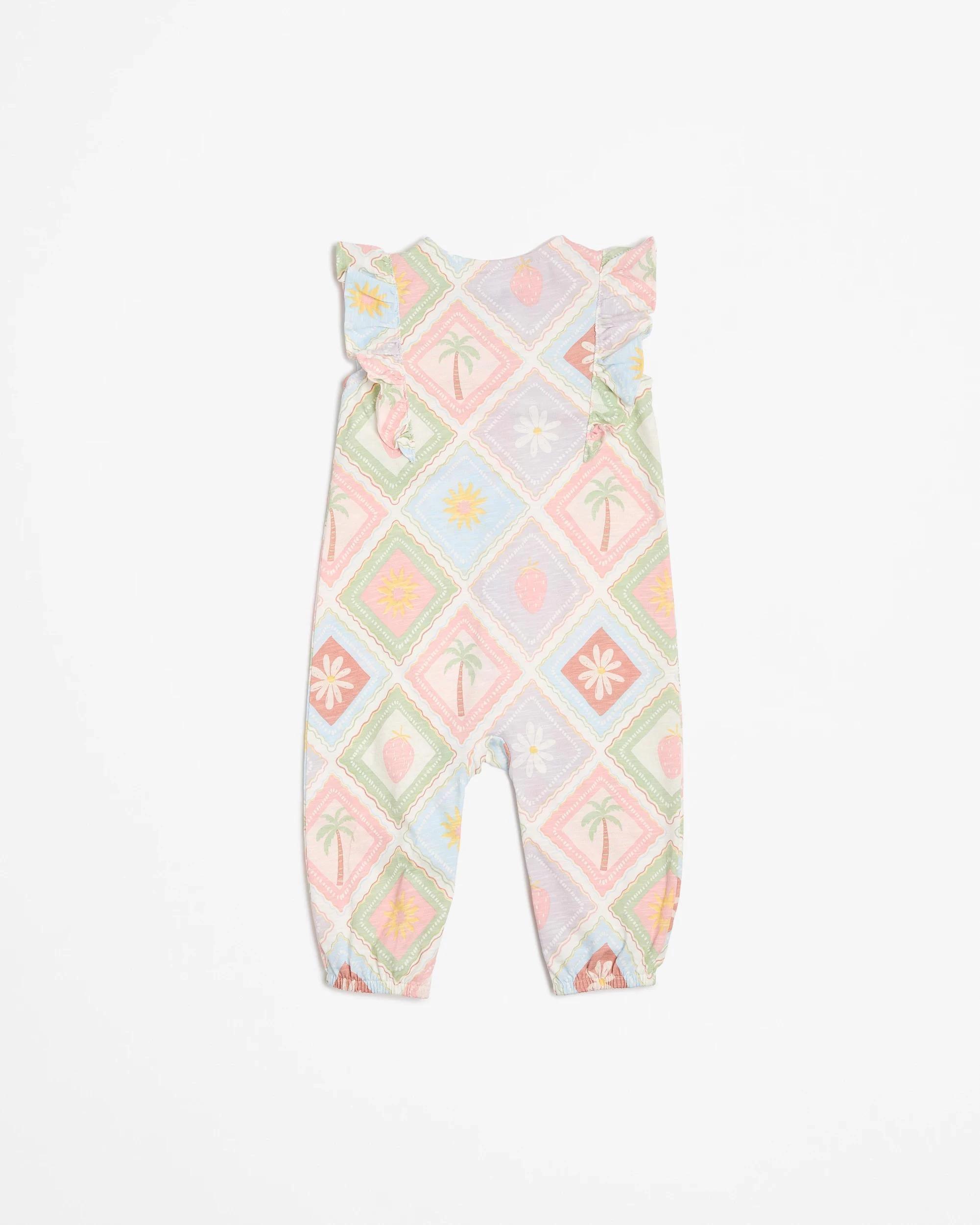 4 Target Baby Girls Organic Cotton Jersey Print Jumpsuit TIDAL BLUE SUNNYDAZE, 4 of 4