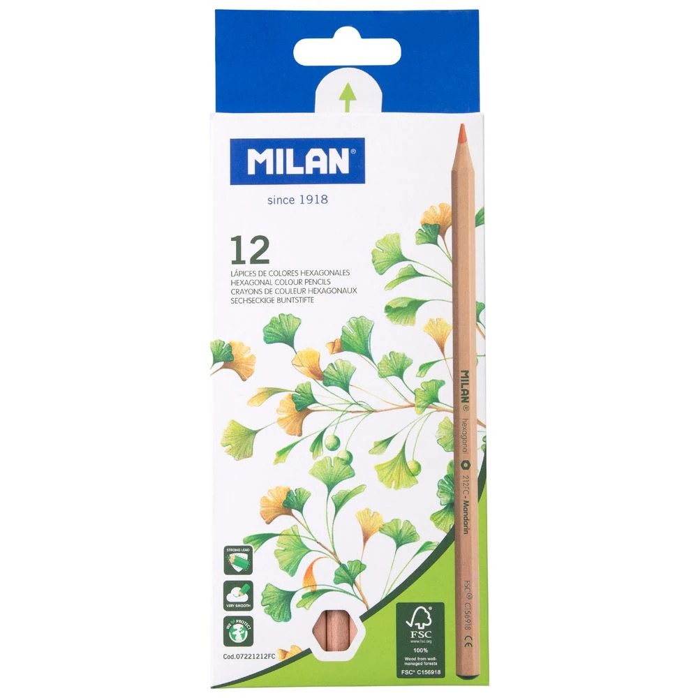 2 Milan FSC Hexagonal Coloured Pencils 12 Pack, 2 of 8