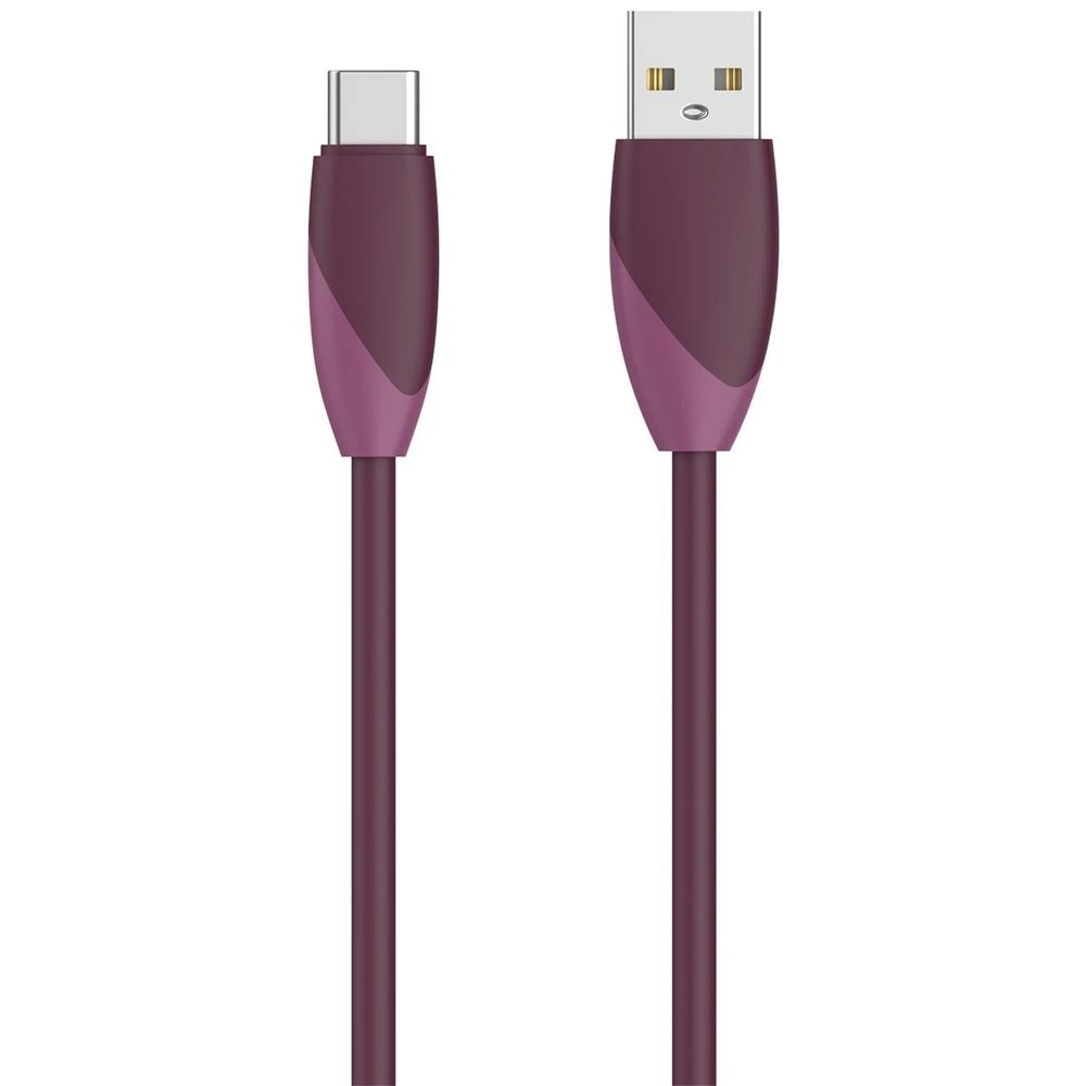 1 Otto USB-A to USB-C Cable 1m Burgundy, 1 of 5