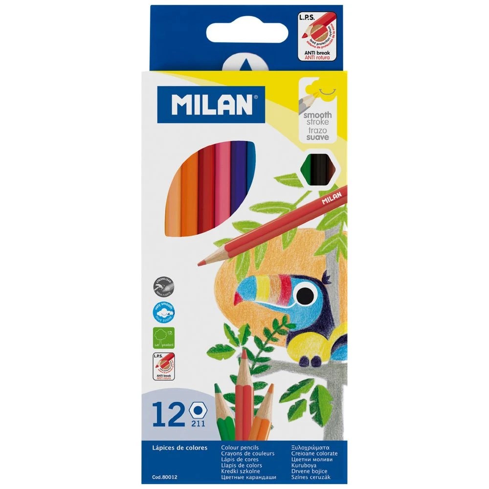 1 Milan Coloured Pencils 12 Pack, 1 of 1