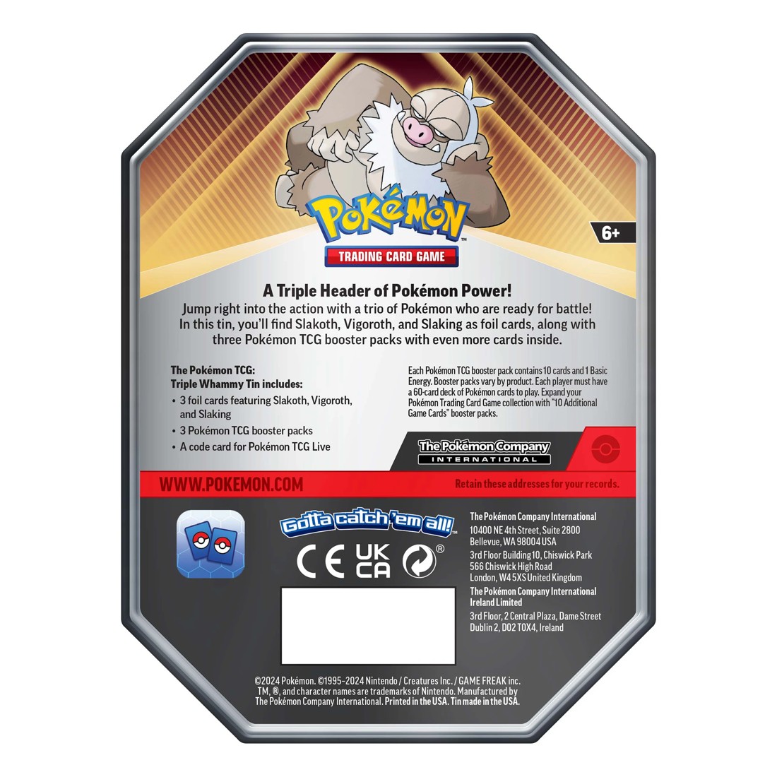 6 Pokemon Trading Card Game: Triple Whammy Tin - Assorted, 6 of 10