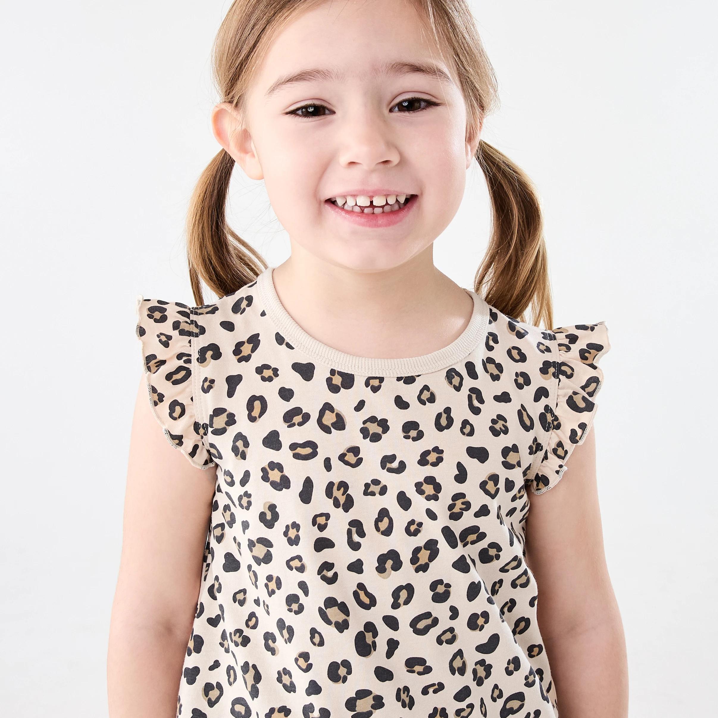 3 Short Sleeve Jersey Pyjama Set LEOPARD PRINT, 3 of 10