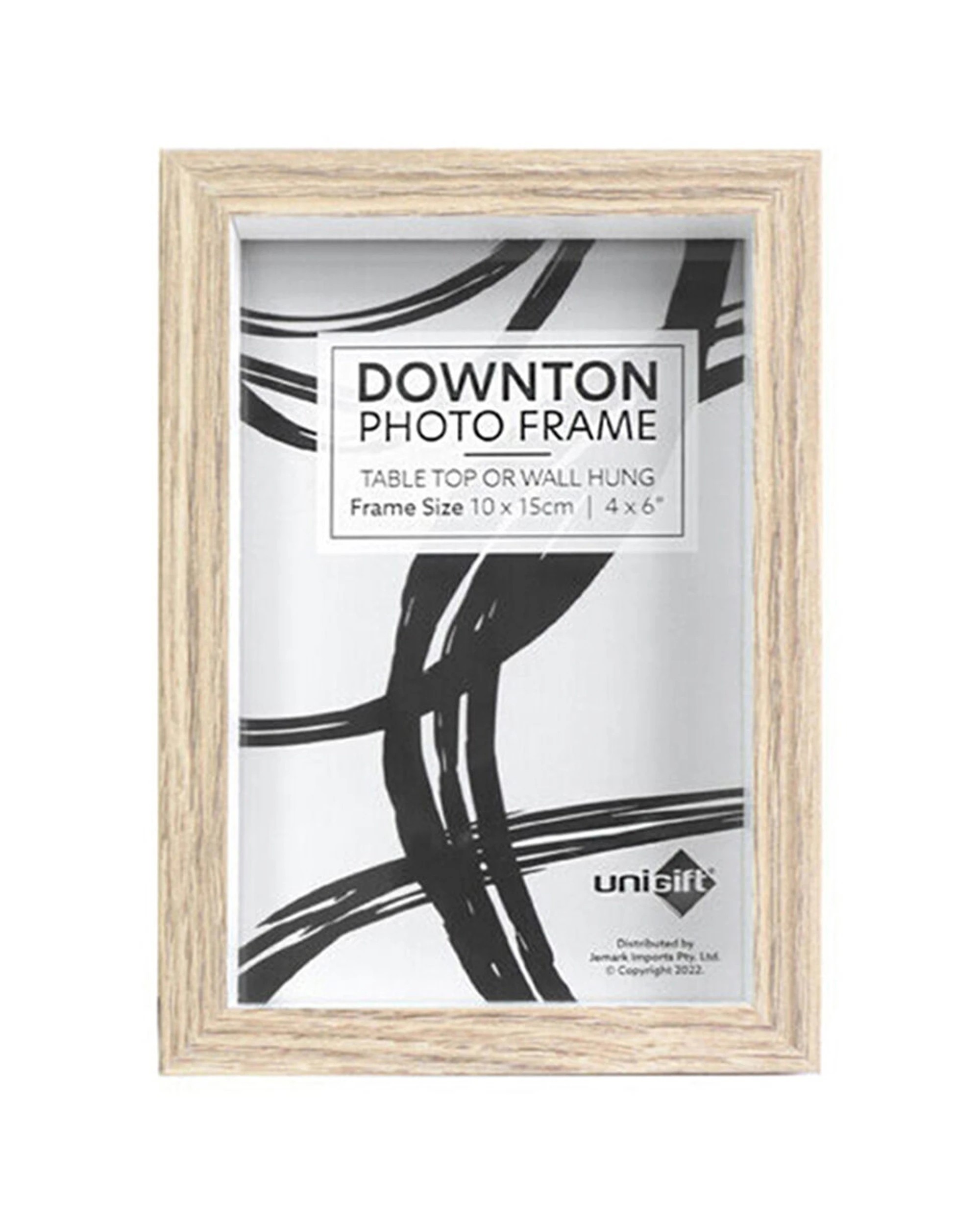 1 Unigift Downton MDF Glass Matt Wooden Picture Frame 10x15cm - Natural, 1 of 1