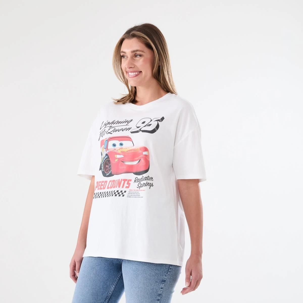 2 Cars Lightning McQueen License Short Sleeve T-shirt CARS WHITE, 2 of 5