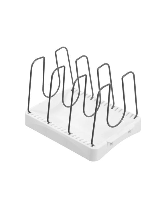 Boxsweden Brite Frypan Stand Kitchen Storage Rack Adjustable 27x19cm - White