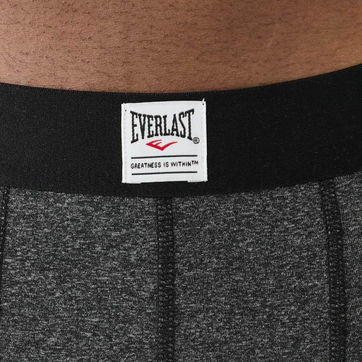 6 Everlast Mens Long Leg Performance Trunks Char Marle, 6 of 6