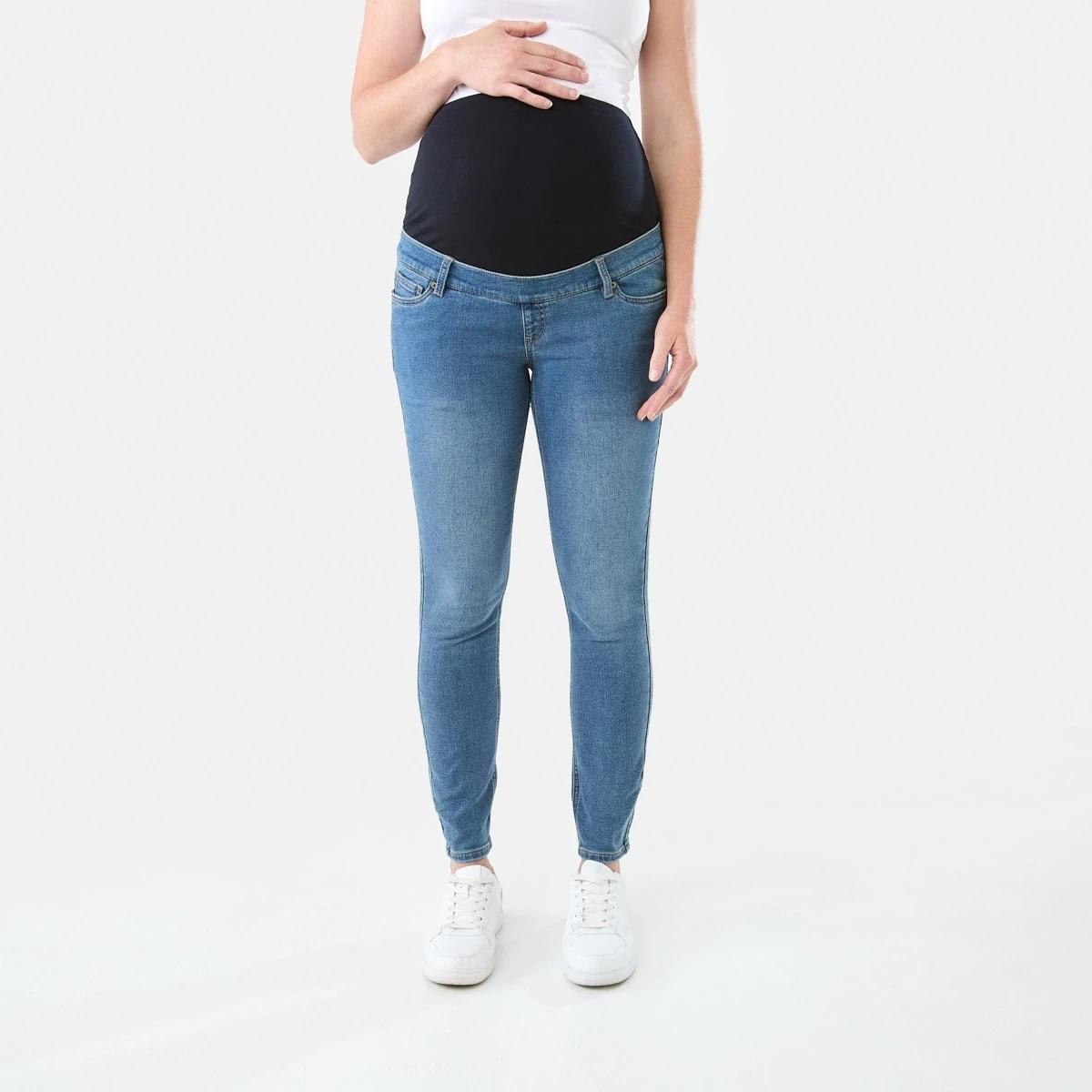 1 Maternity Stretch Skinny Jeans Mid Wash, 1 of 6