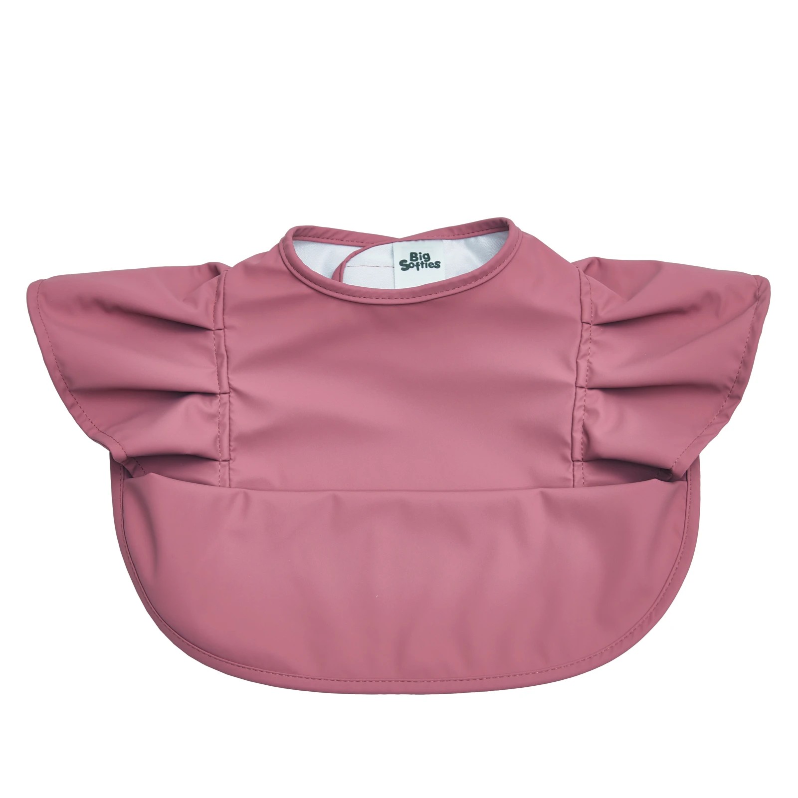 4 Big Softies 2 Pack Recycled pouch bibs wipe free Rose, 4 of 5