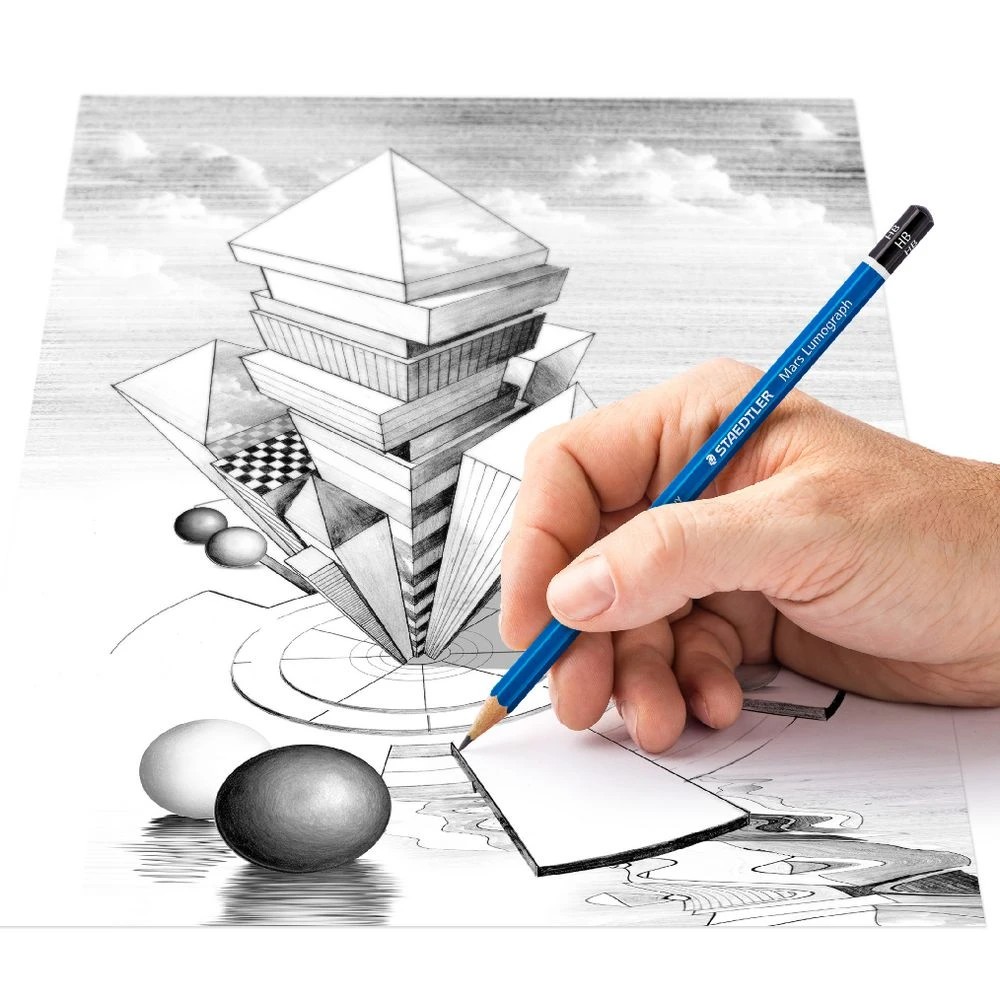 6 Staedtler Mars Lumograph Graphite Pencil 2H, 6 of 7