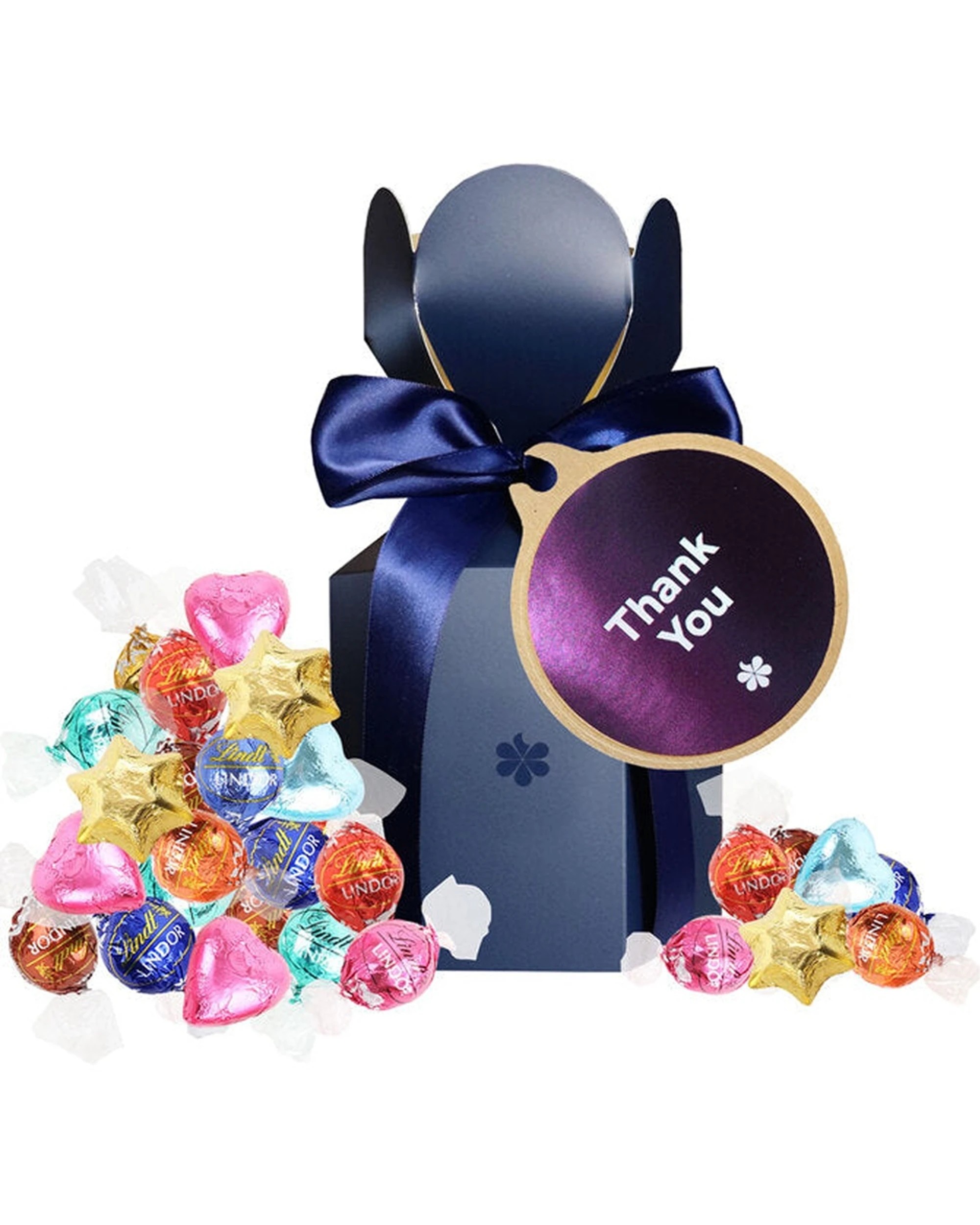 1 Edible Blooms Thank You Gift Set Gourmet Chocolates Bloom Box Navy - Blue, 1 of 4