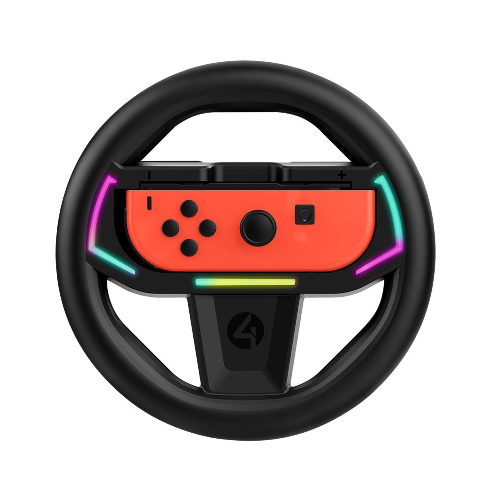 2 4Gamers Joy-Con Light Up Racing Wheel For Nintendo Switch & OLED - Black, 2 of 5