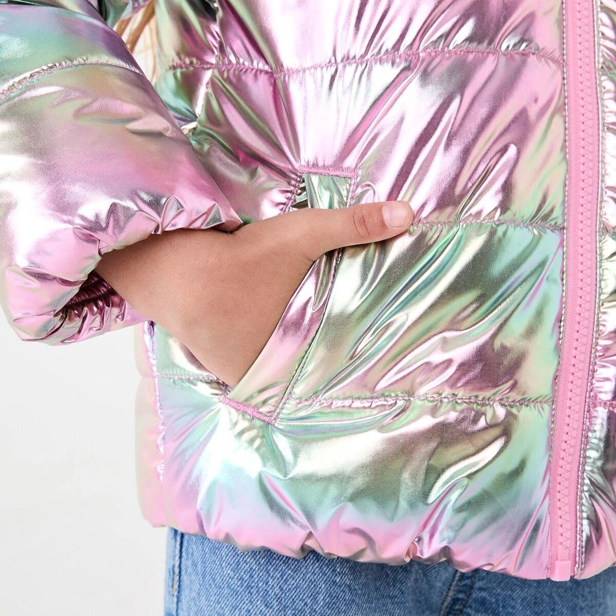 6 Metallic Puffer Jacket Metallic, 6 of 10