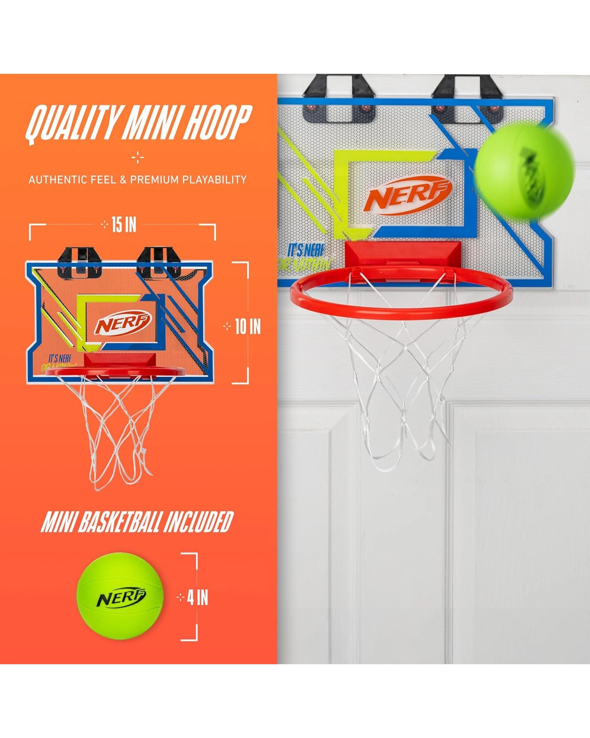 8 Nerf Nerfoop Elite Over-the-Door Basketball Hoop, 8 of 8