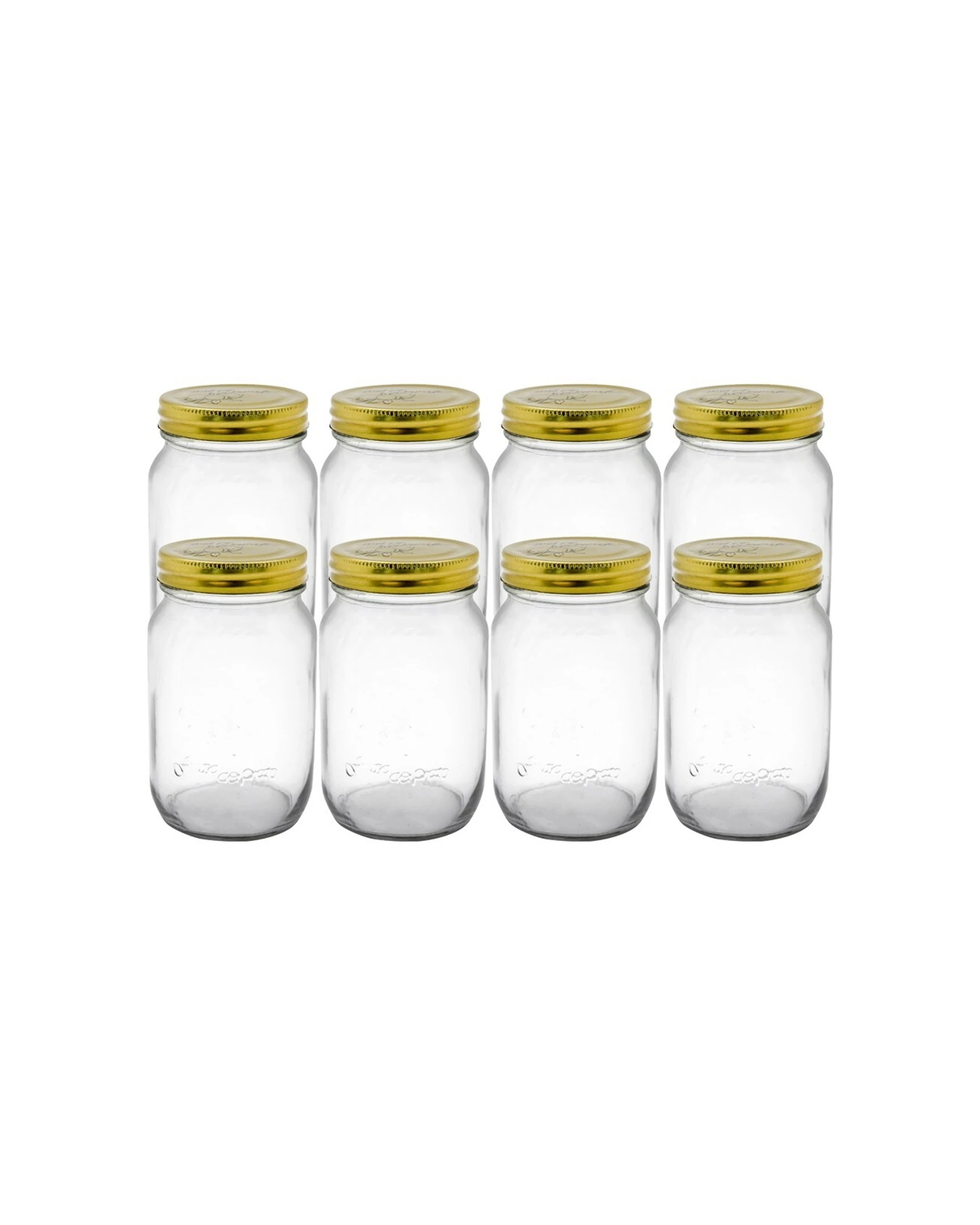 1 Lemon & Lime 8pk Roma Glass Conserve Jar 550ml Airtight Screw Lid - Clear, 1 of 4