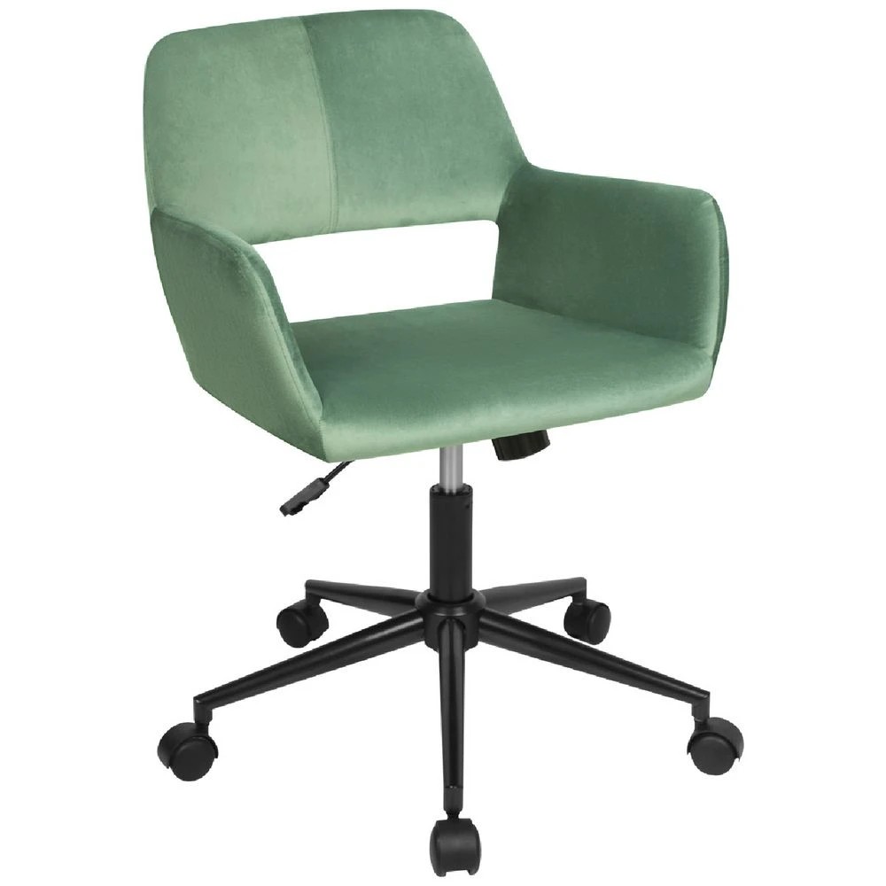1 Otto Nordby Desk Chair Velvet Green Ergonomic Chairs and Desk Chairs, 1 of 10