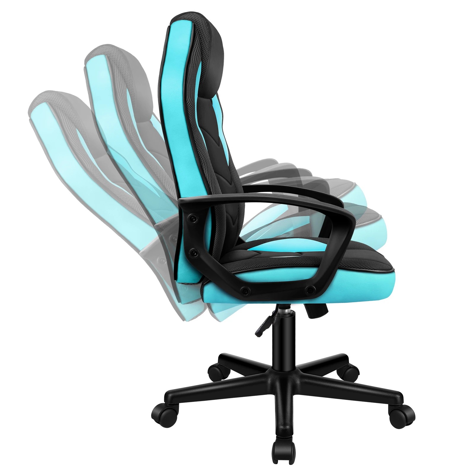 5 Alfordson Gaming Chair Racing Office Executive Computer Seat Work - Cyan, 5 of 9
