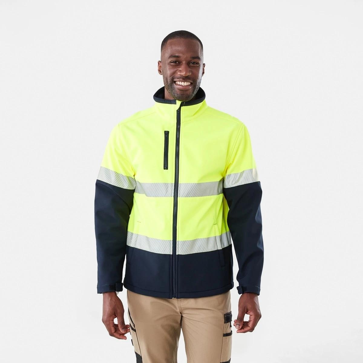 2 Hi-Visibility Softshell Jacket Yellow, 2 of 8