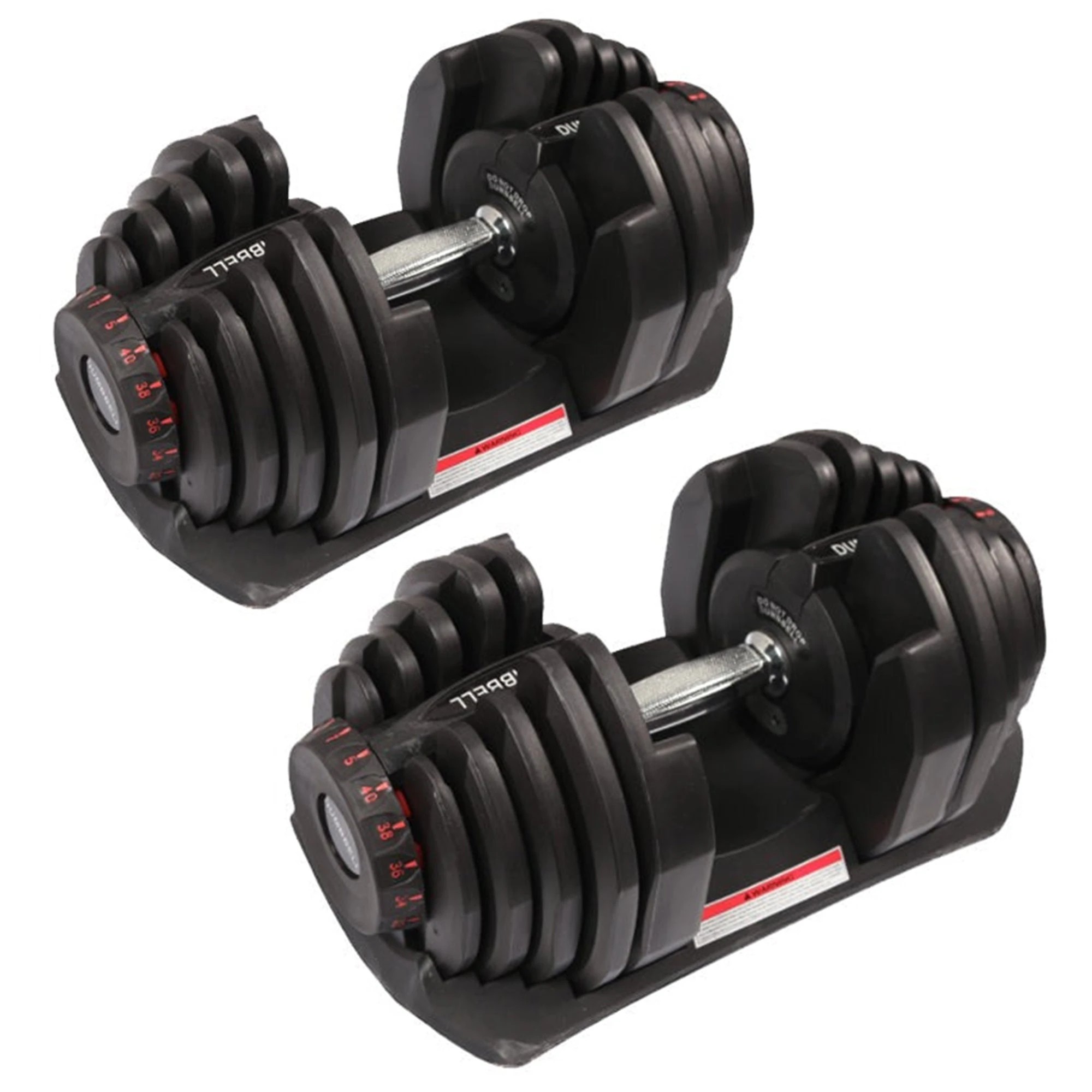 1 Fitness Master 80kg Adjustable Dumbbell Set Home Gym Exercise Equipment Weight 17 Weights 2x 40kg, 1 of 9