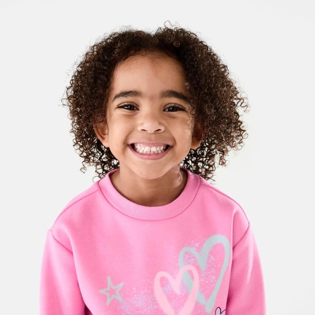 5 Print Crew Neck Sweatshirt Hearts, 5 of 9