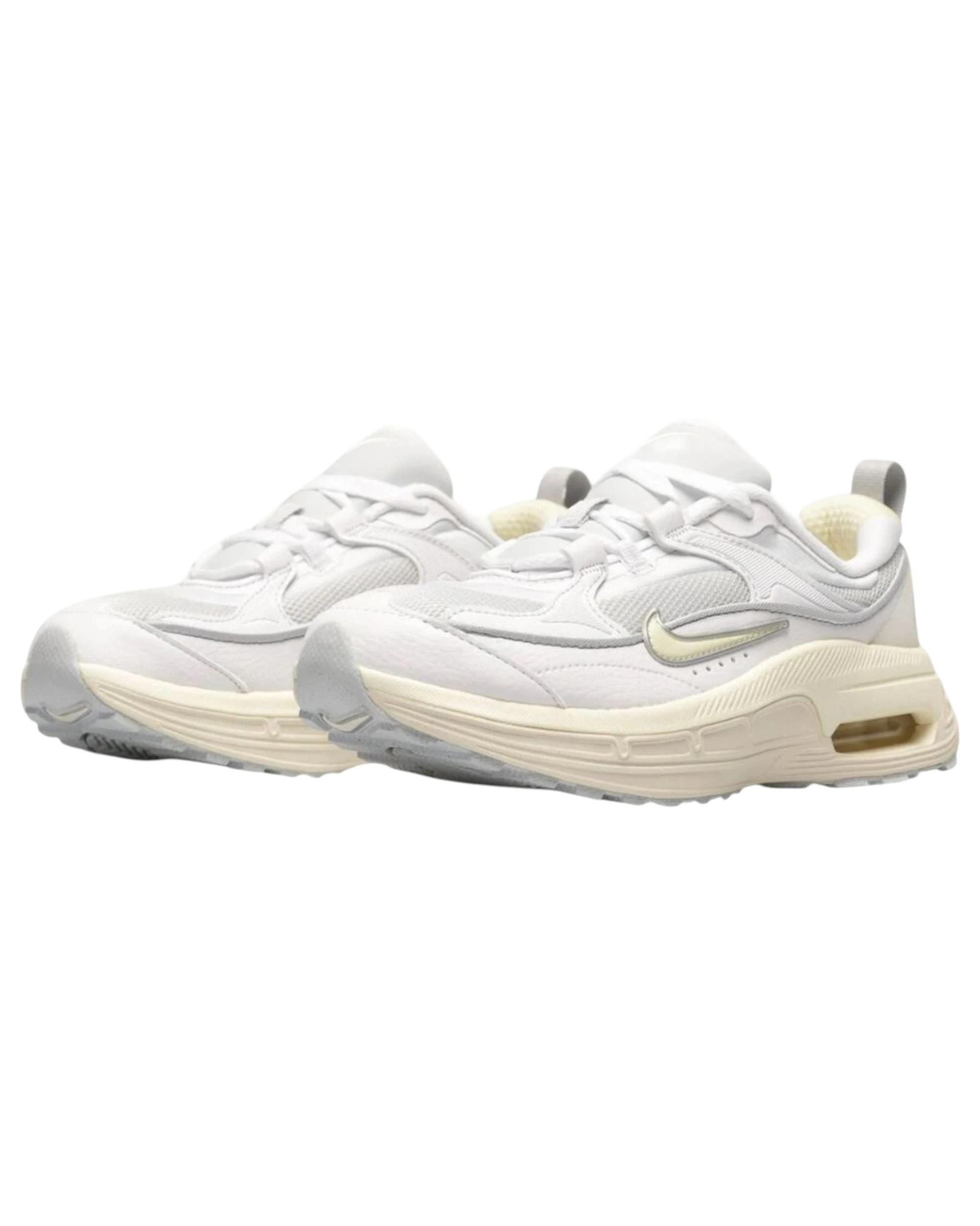 3 Nike Womens Air Max Bliss White Trainers Athletic Running Shoes WHITE, 3 of 6