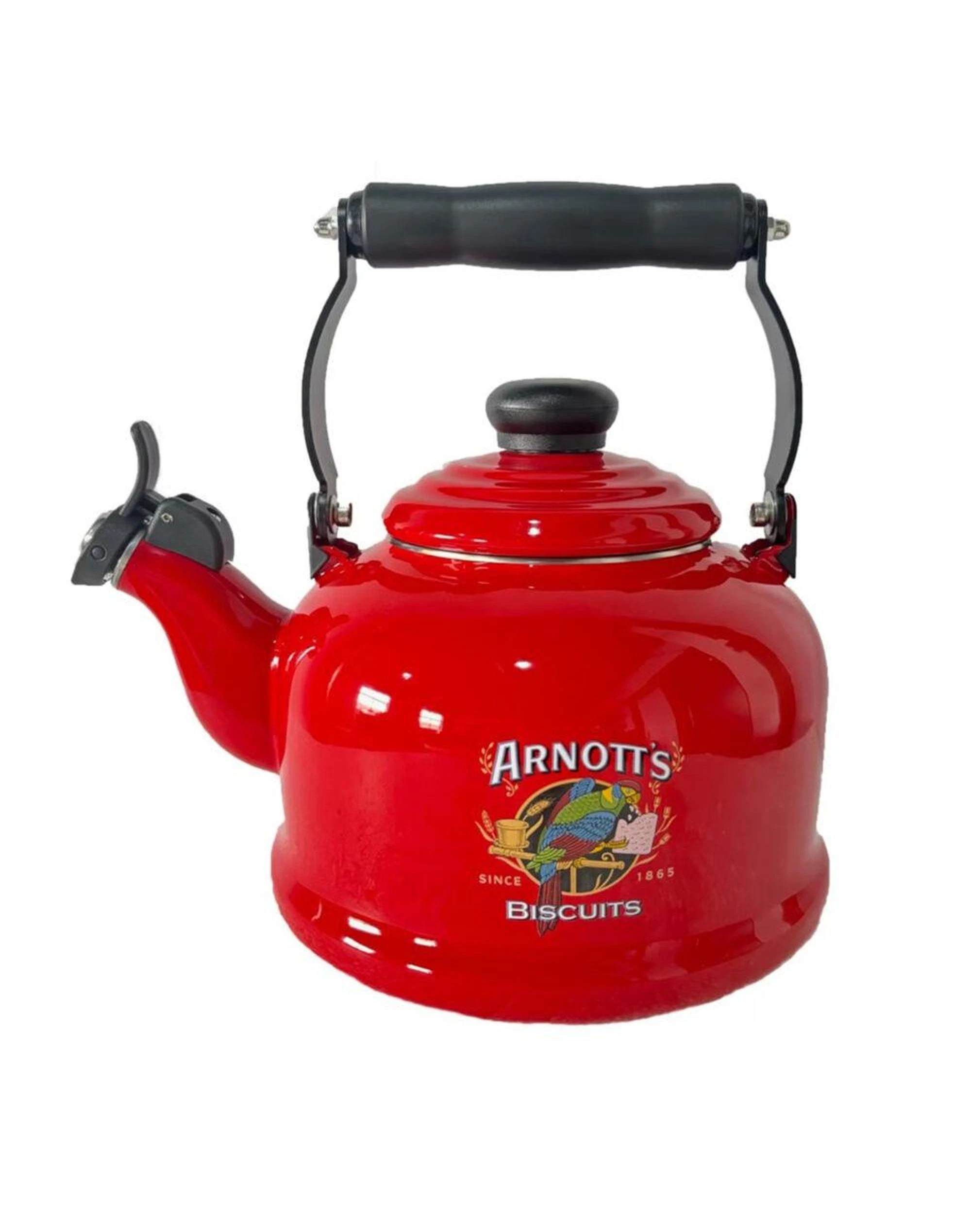 1 Rojo Arnotts Enamel Whistling Kettle 2.1L - Red, 1 of 1