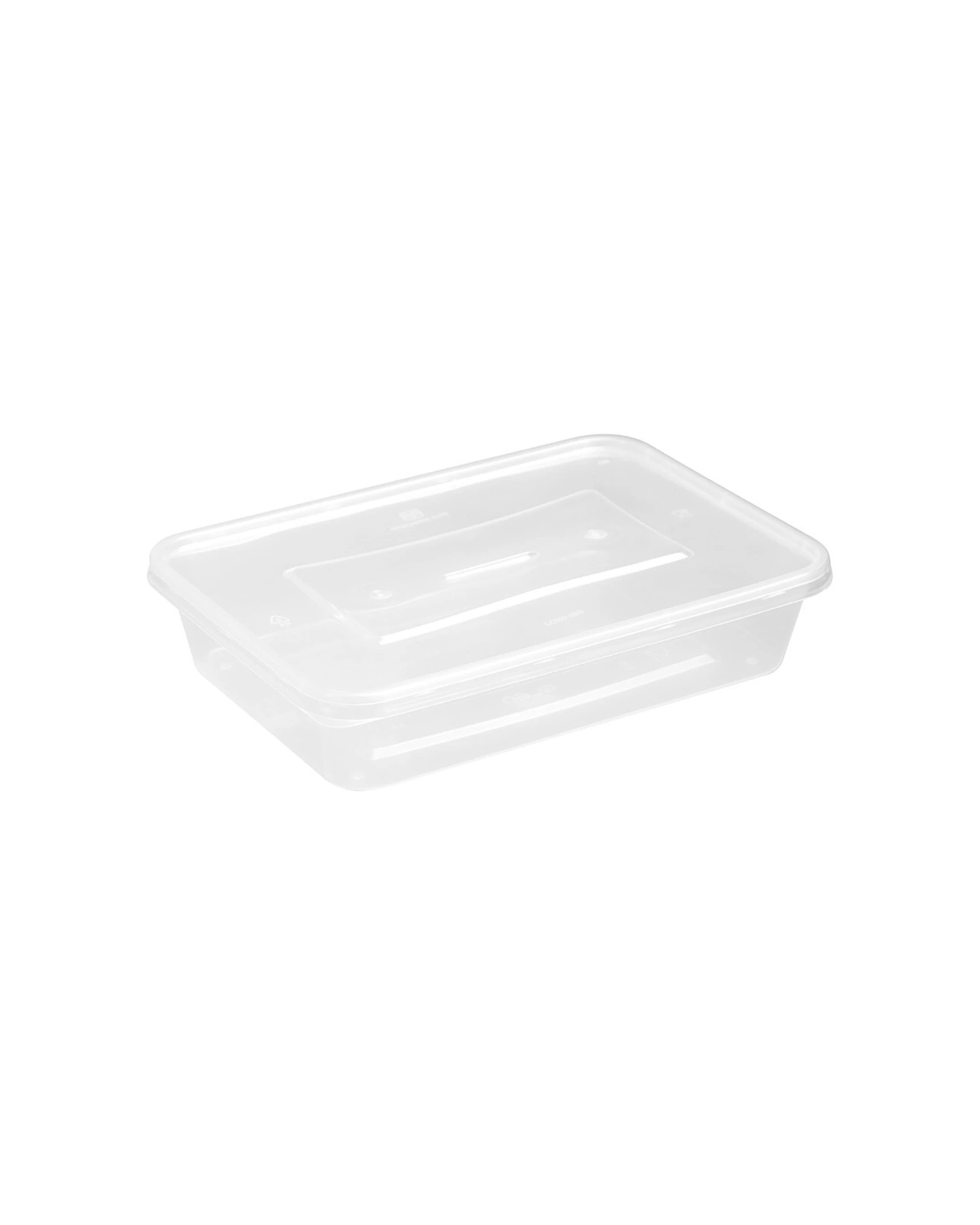 4 30pk Lemon & Lime Reusable 500ml Rectangle Food Container/storage W/ Lid Clear
 - Clear, 4 of 5
