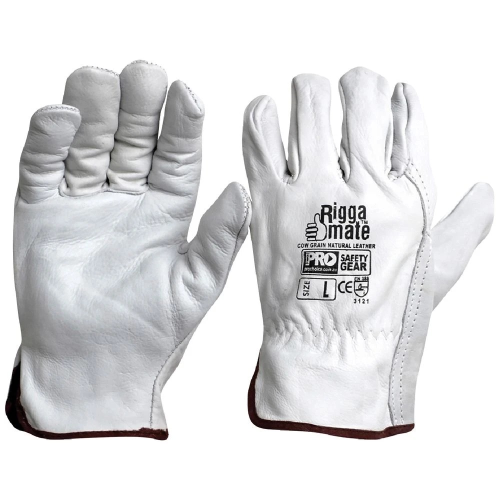 1 ProChoice Cow Grain Natural Leather Handling Gloves Small, 1 of 1