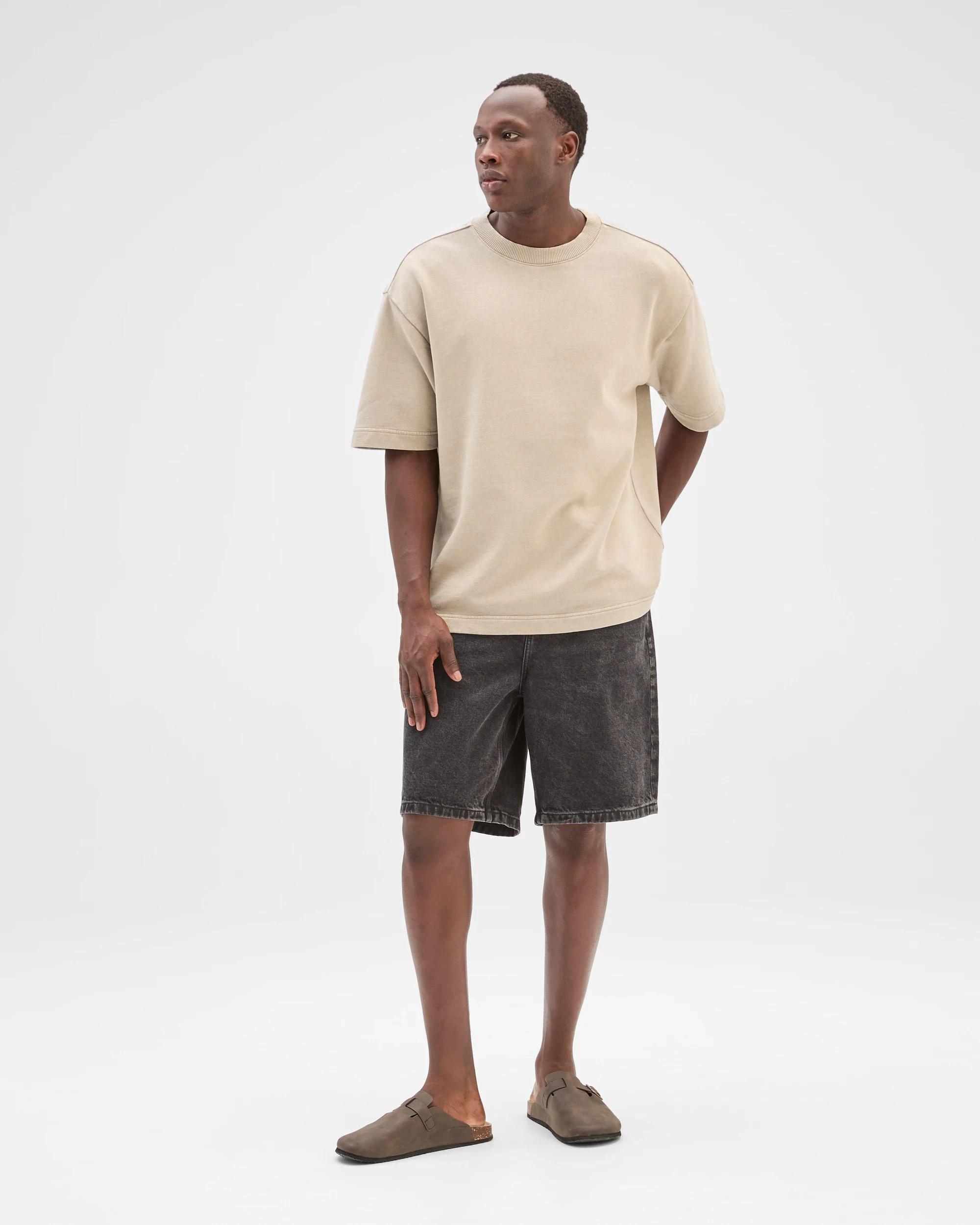 2 Commons Australian Cotton Fleece T-Shirt ELEPHANT GREY, 2 of 5