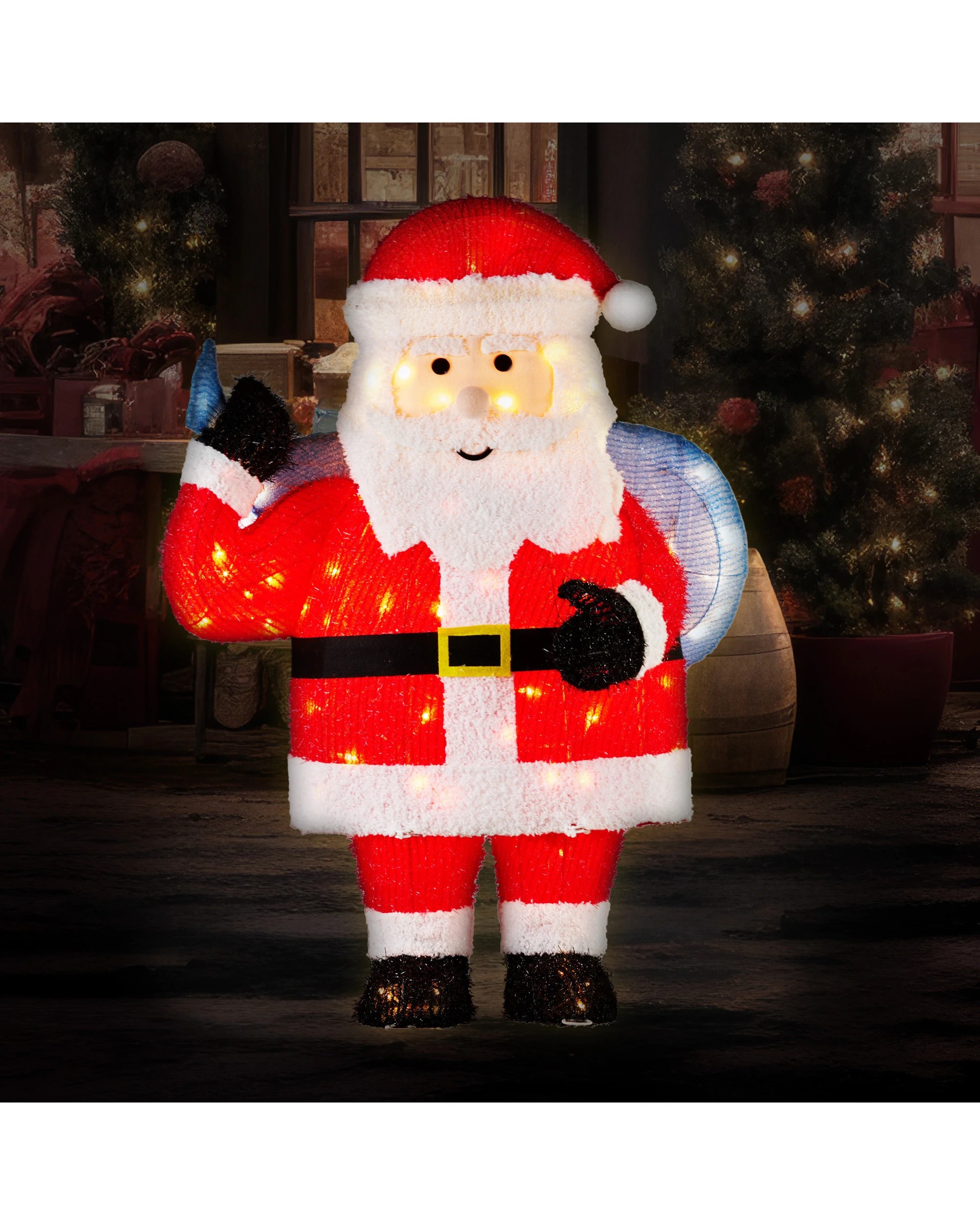 5 Christabelle 81cm Christmas Santa Display With Lights, 5 of 7