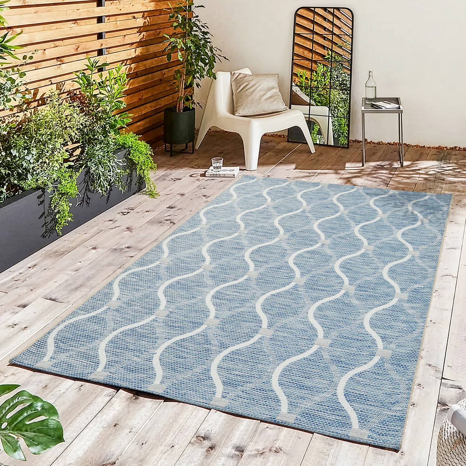 3 Common Ground Rugs Portico 5501 Outdoor 290x200cm - Large Pet Friendly Floor Rug - Blue, 3 of 8