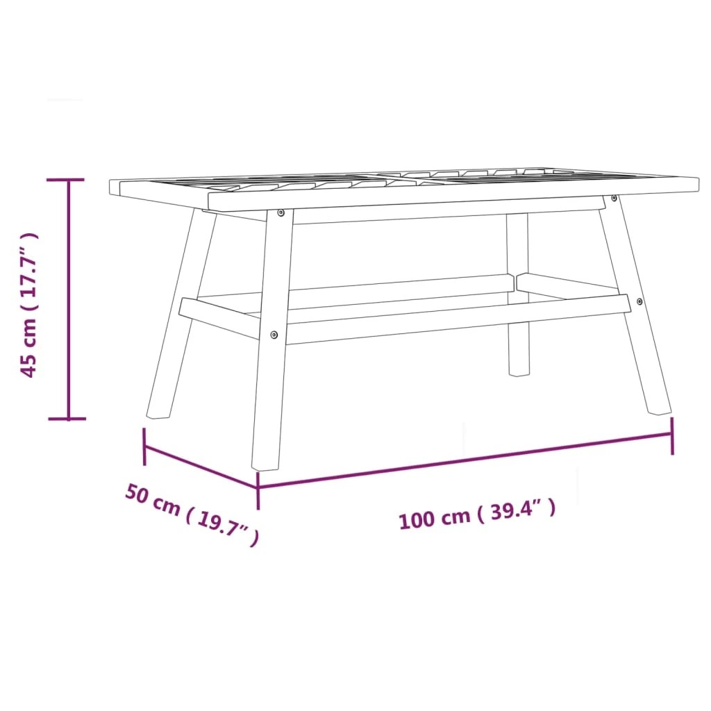 7 vidaXL coffee table Pattern - Brown, 7 of 7