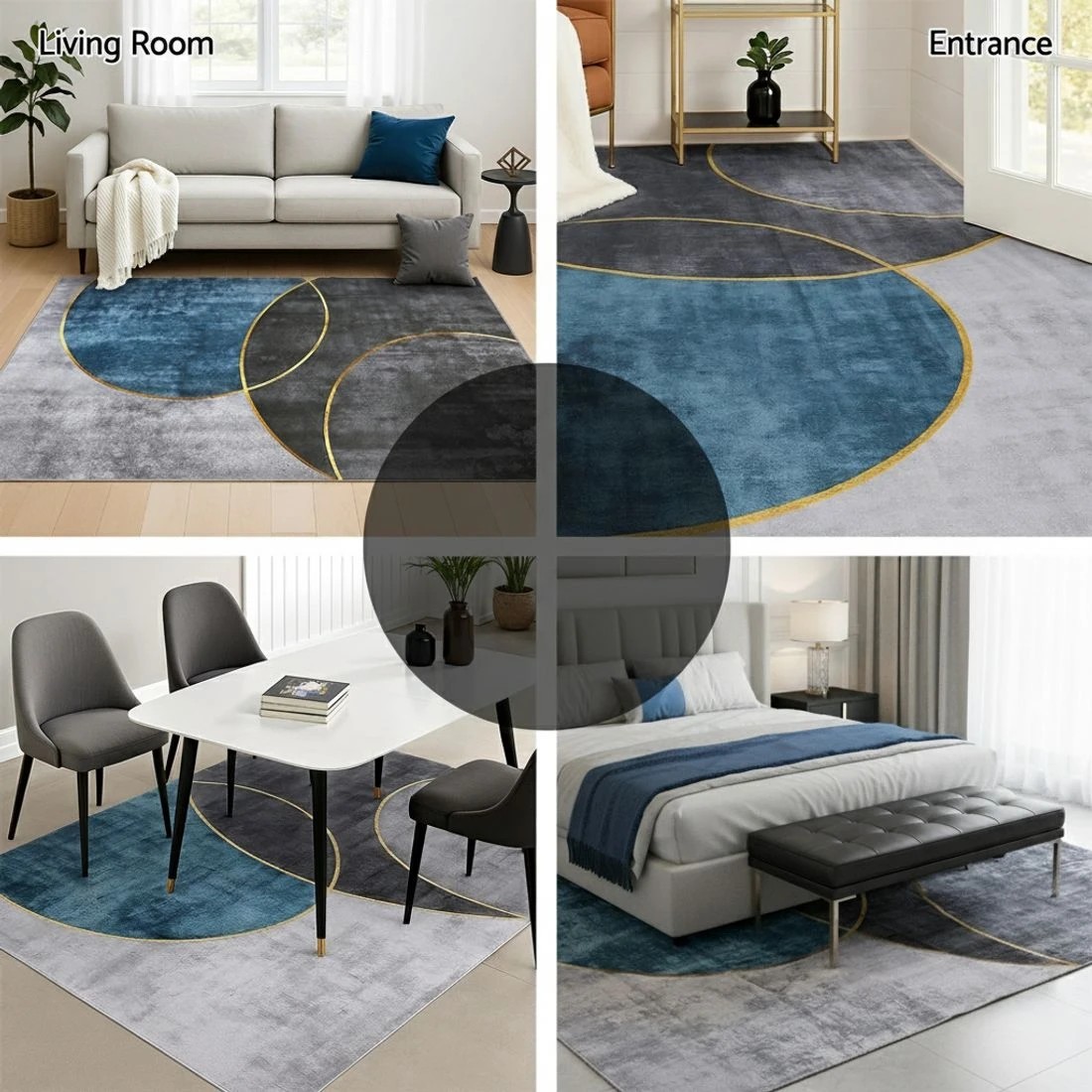 8 Artiss Washable Floor Rug 160X230cm Large Geometric Area Rug Modern Floor Carpet - Multi, 8 of 9