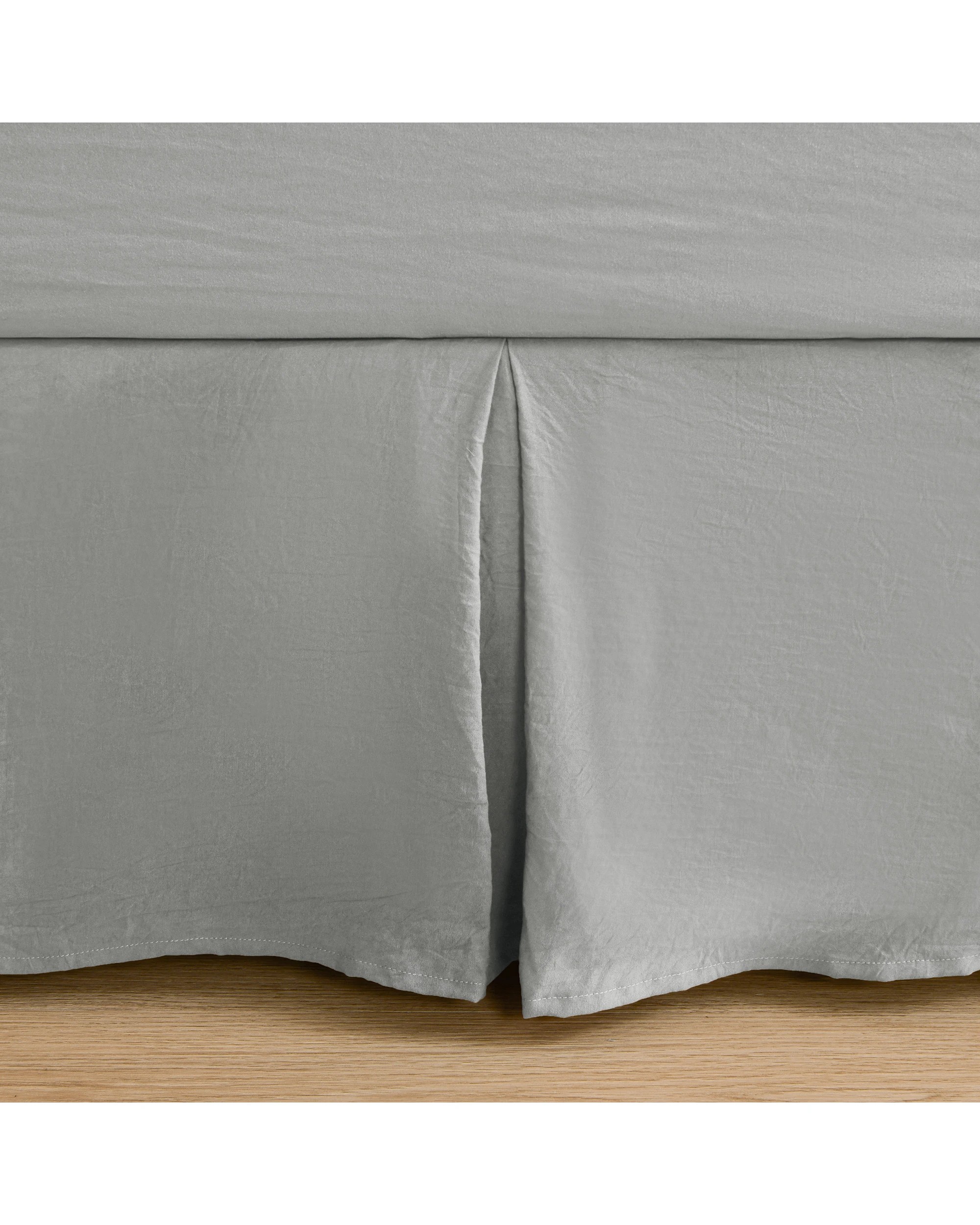 6 Dreamaker Superfine Washed Microfibre Pleated Valance - King Single Bed - Dove Grey, 6 of 9