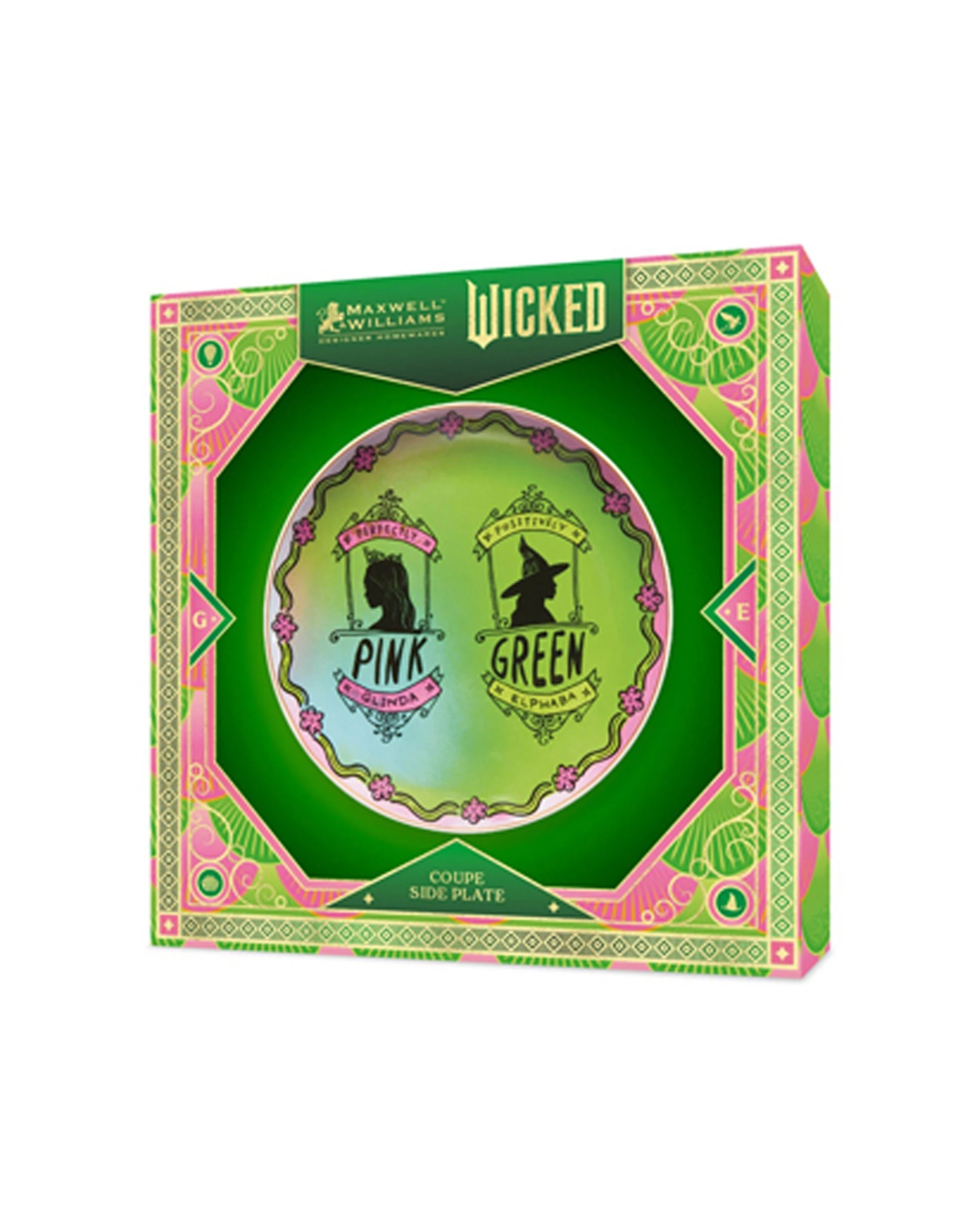 3 Maxwell & Williams Wicked Magical Coupe Side Plate 19cm Positively Perfect - Green, 3 of 3