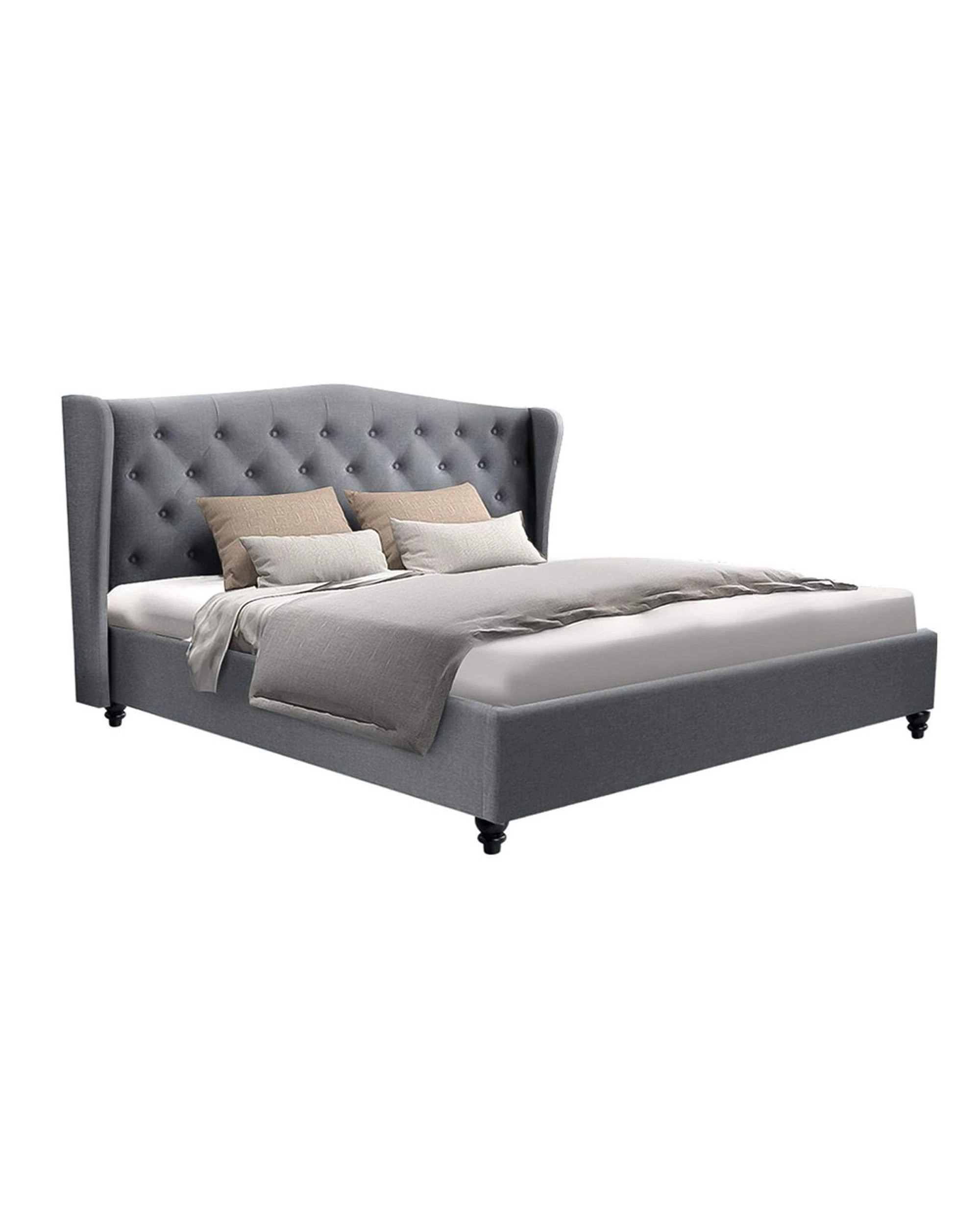 1 Artiss Bed Frame King Size
 - Grey, 1 of 4