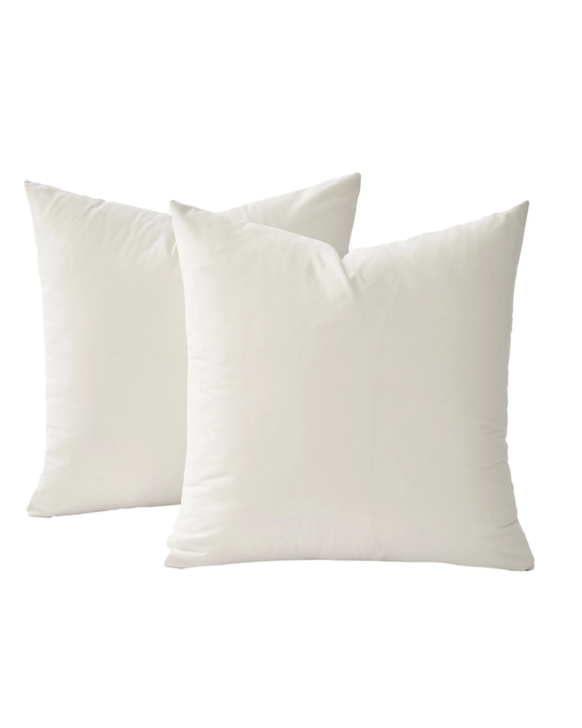 1 Gioia Casa 2-Pack Velvet Cushion Covers 45x45cm - Ivory