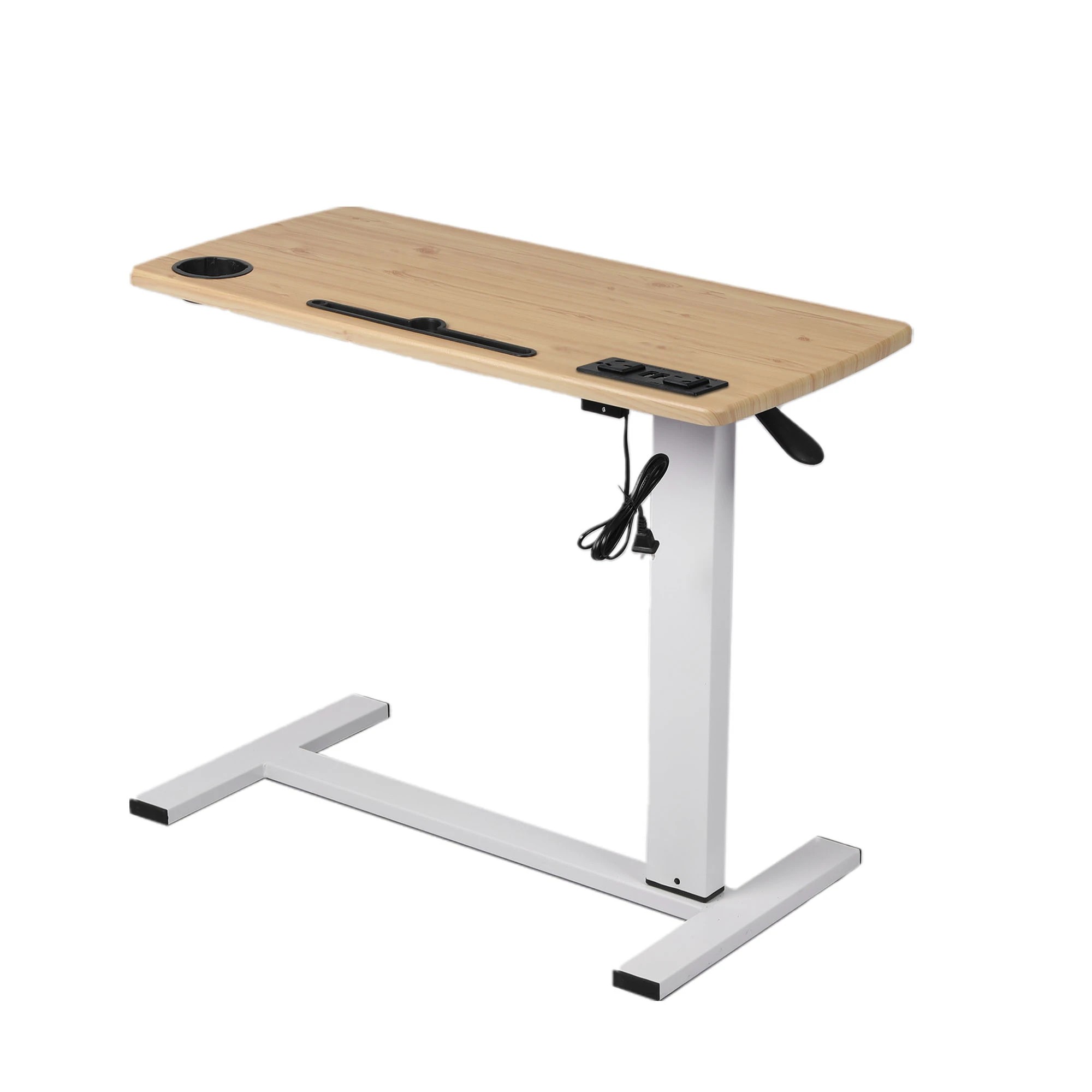 1 Levede Adjustable Standing Desk Oak, 1 of 6