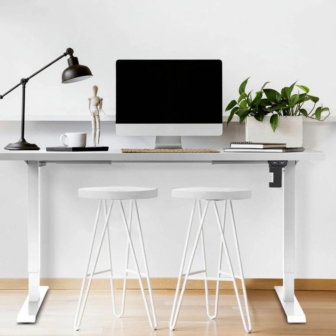 5 Artiss Standing Desk Motorised Sit Stand Desks  120CM - White, 5 of 5