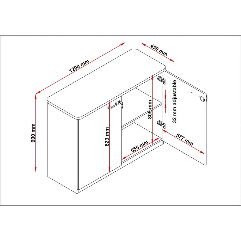 2 Toro 1200mm Credenza with Hutch Desks, Tables and Workstations, 2 of 3