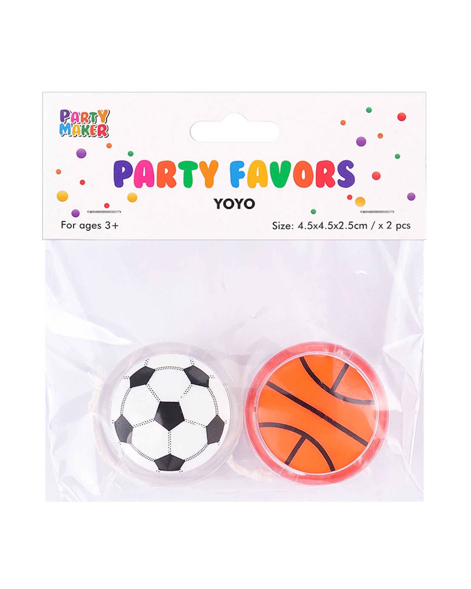 4 Partyrama Basketball & Soccer Yo-Yos Pack of 2, 4 of 4