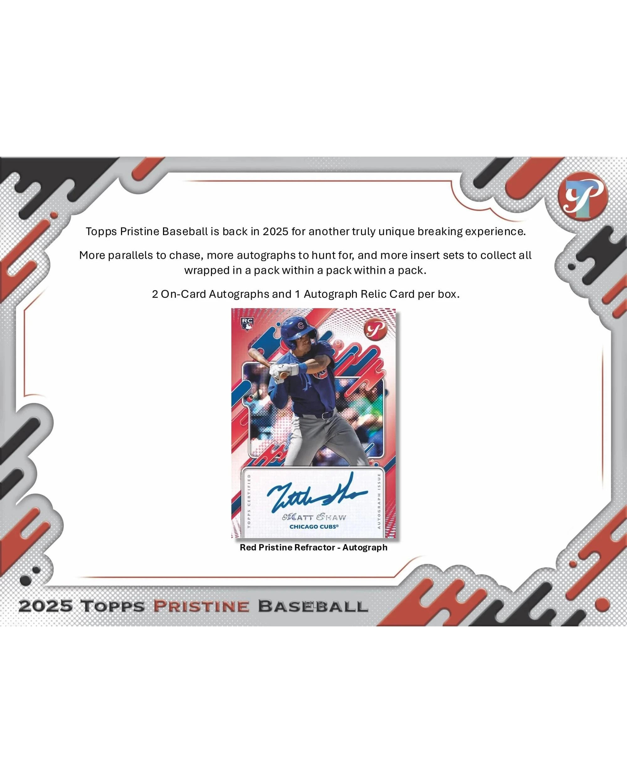 5 Topps 2025 MLB Pristine Baseball Hobby Box, 5 of 10