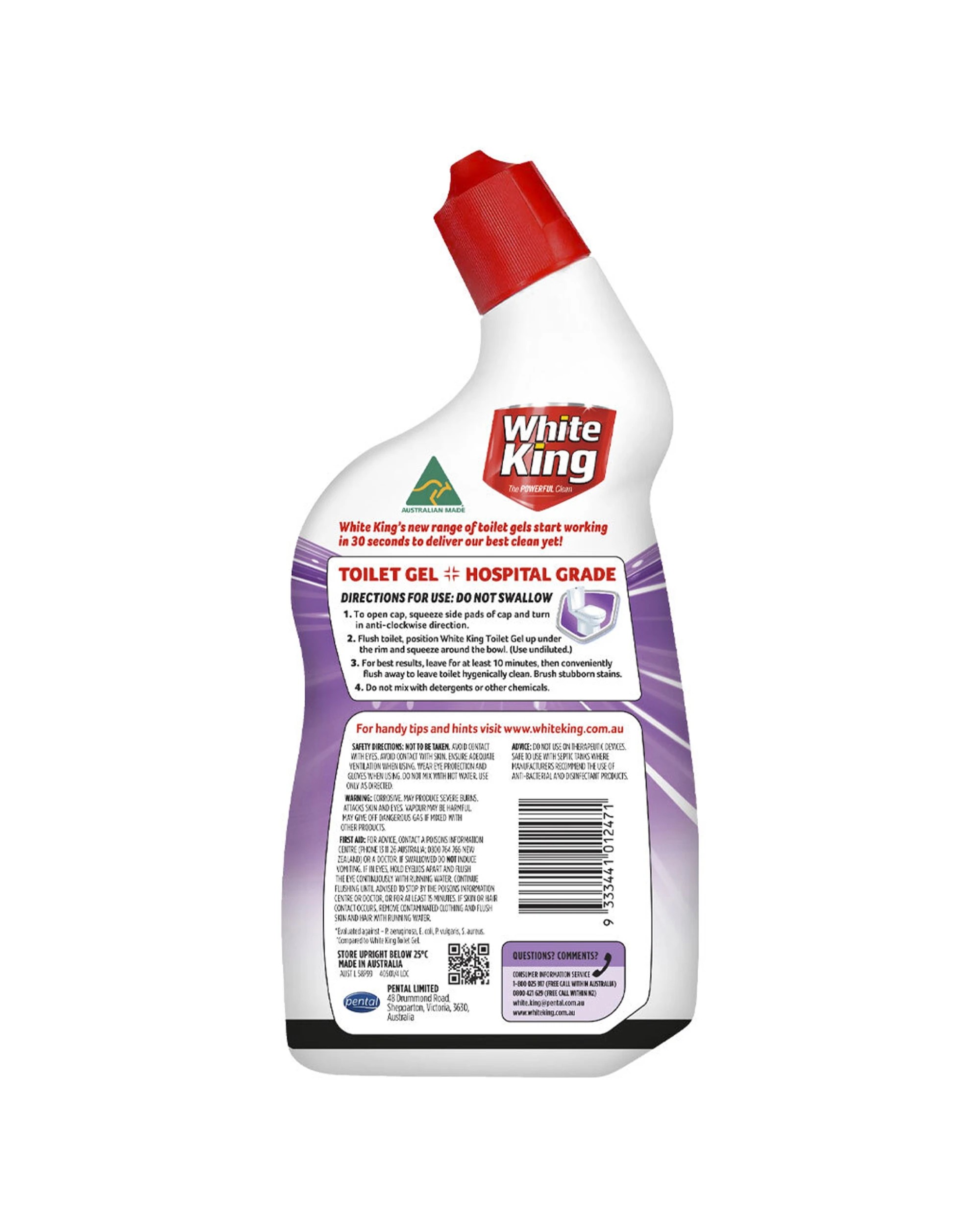 3 White King 6PK Bathroom Toilet Gel Cleaner 700ml Lavender Scent - Multi, 3 of 3
