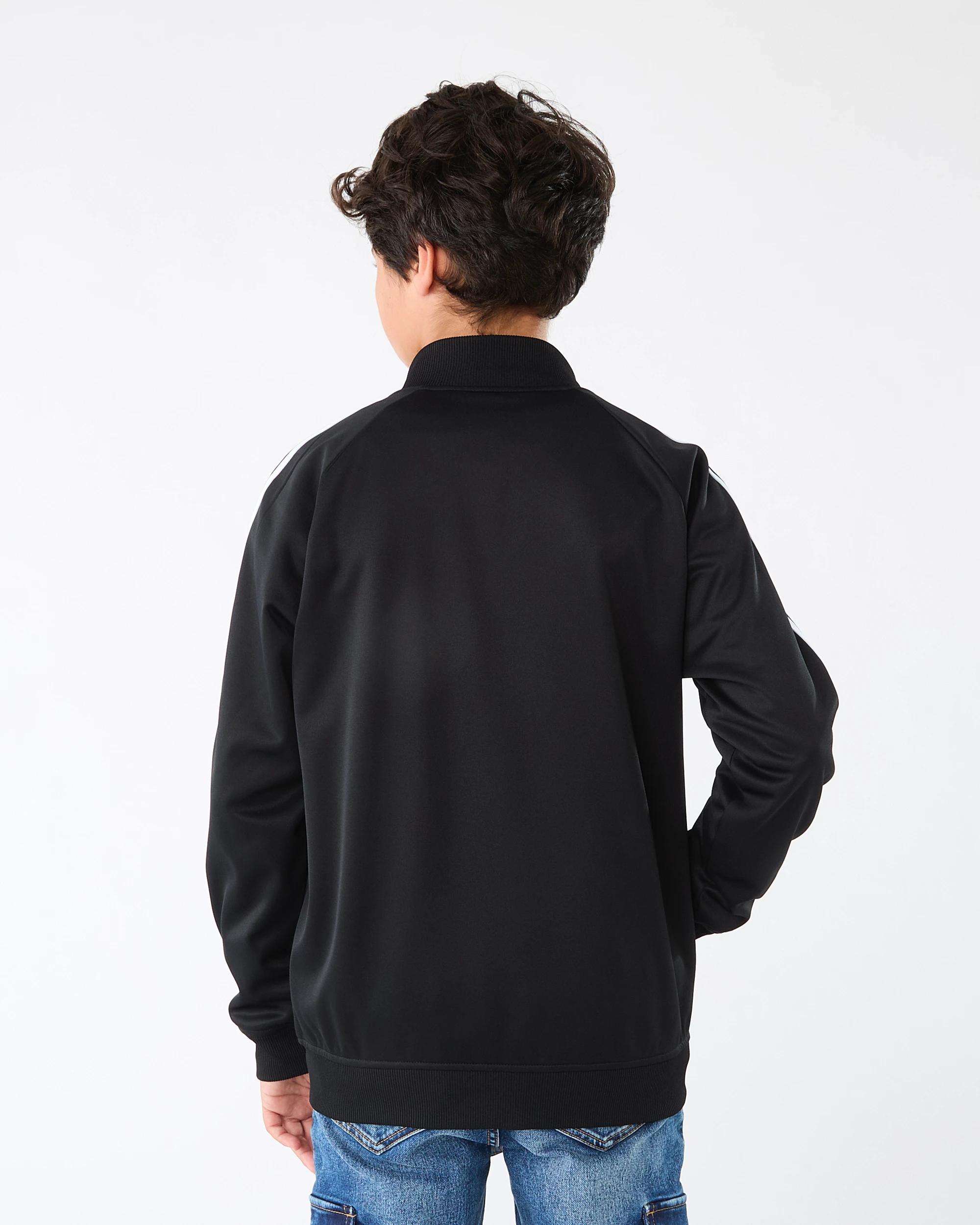 2 Tricot Zip Through Sweatshirt Blk Globe, 2 of 9