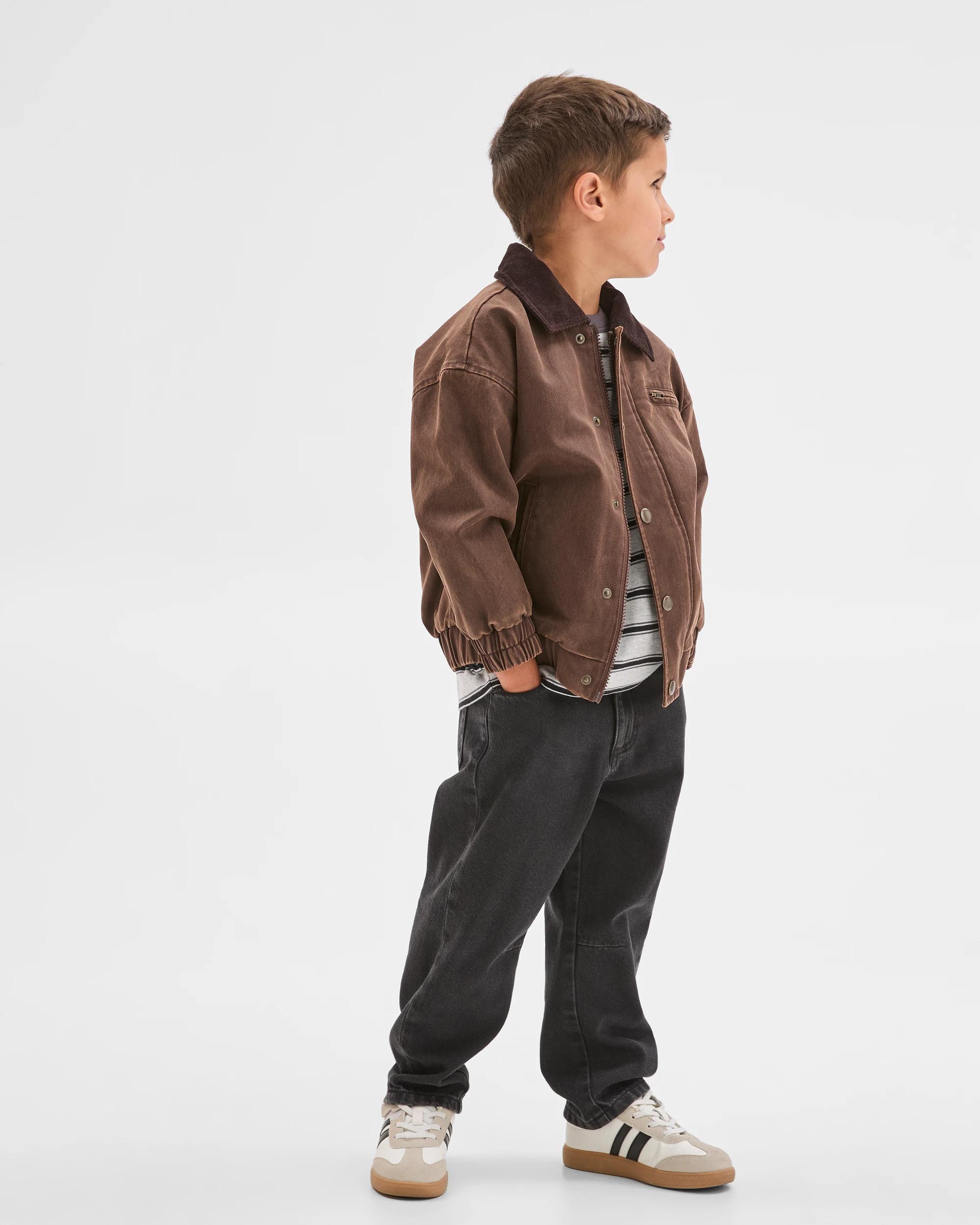 1 Target Kids Australian Cotton Blend Waxed Jacket BROWN, 1 of 7