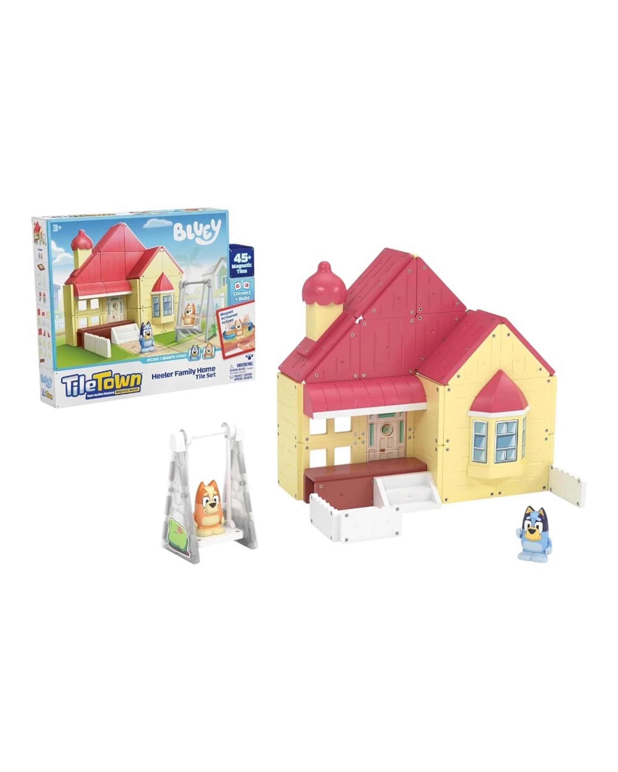 1 Tile Town Bluey Heeler Family Home Magnetic Tile Set, 1 of 8