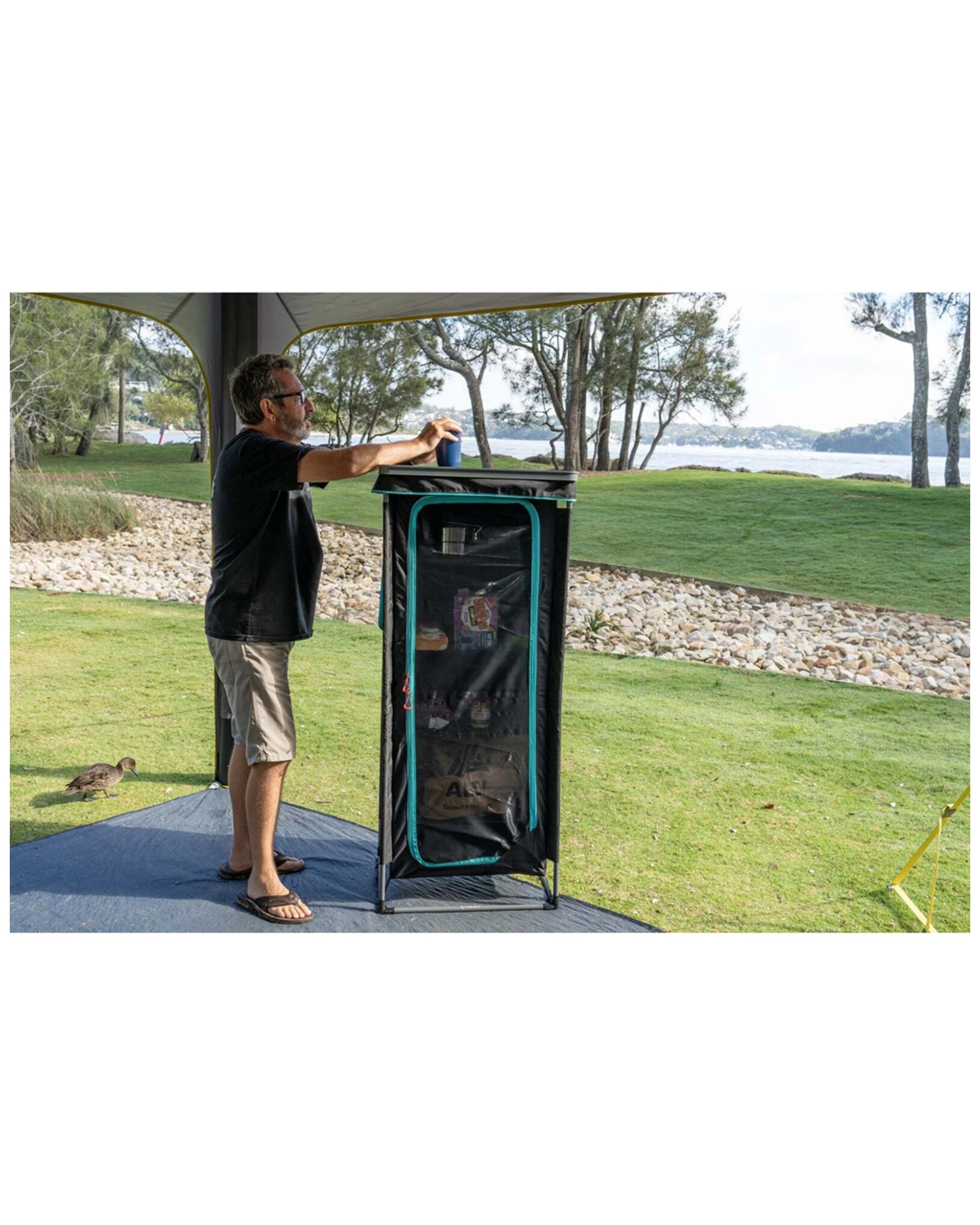 2 Quest Outdoors Pop Top 5 Shelf Camp Cupboard All-Weather Hardtop - Black, 2 of 5