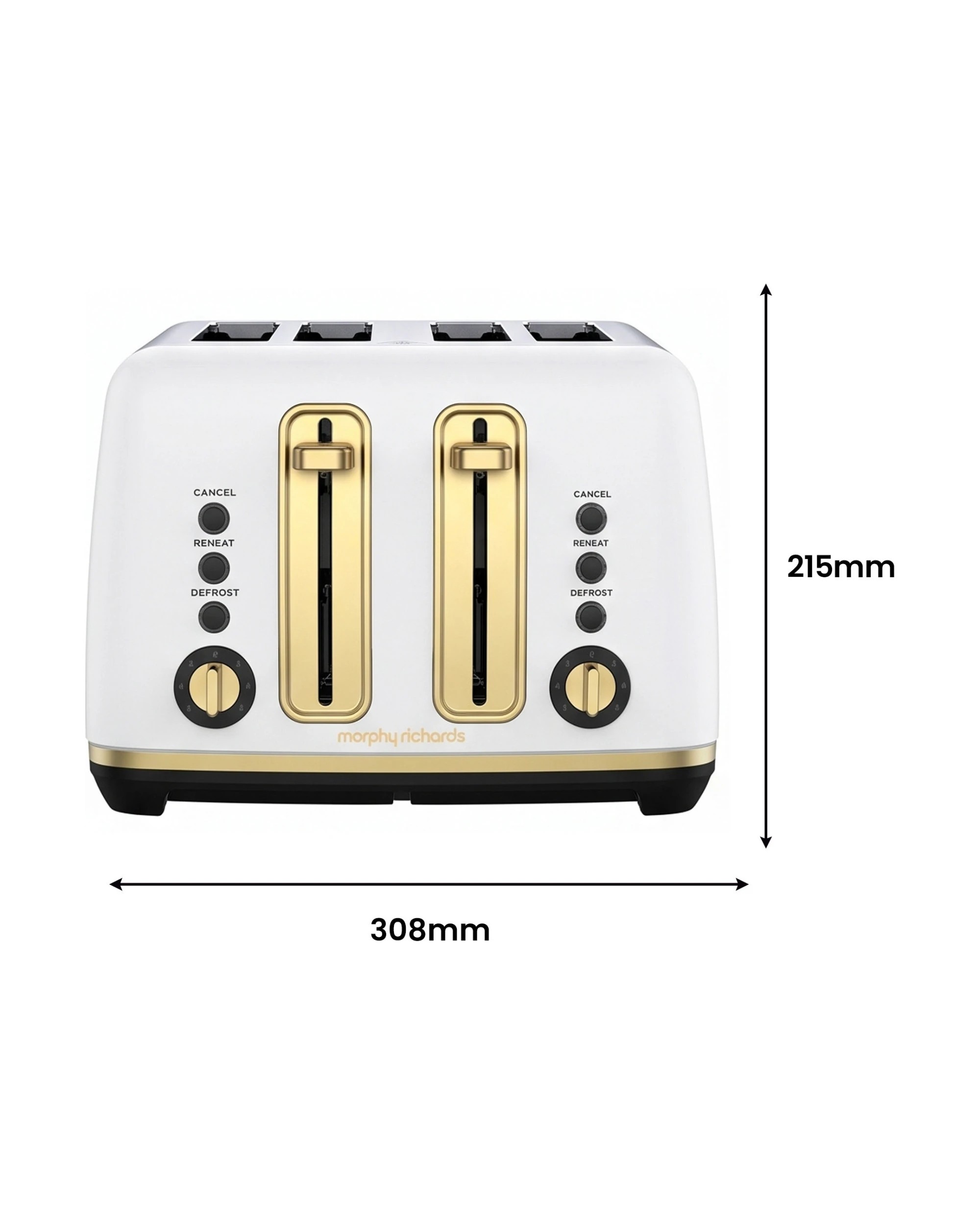 Morphy Richards Ascend Kettle and Toaster Set White Soft Gold 1.5L Jug ...