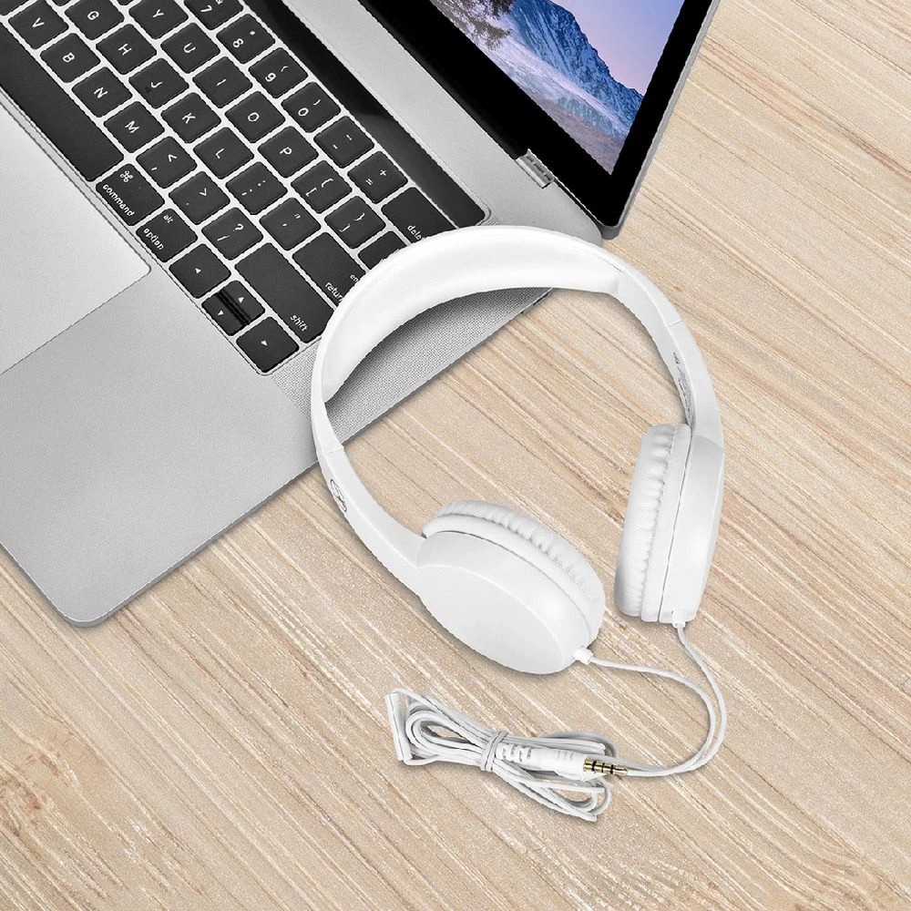 6 BONELK Classic Kids Wired Headphones White, 6 of 7