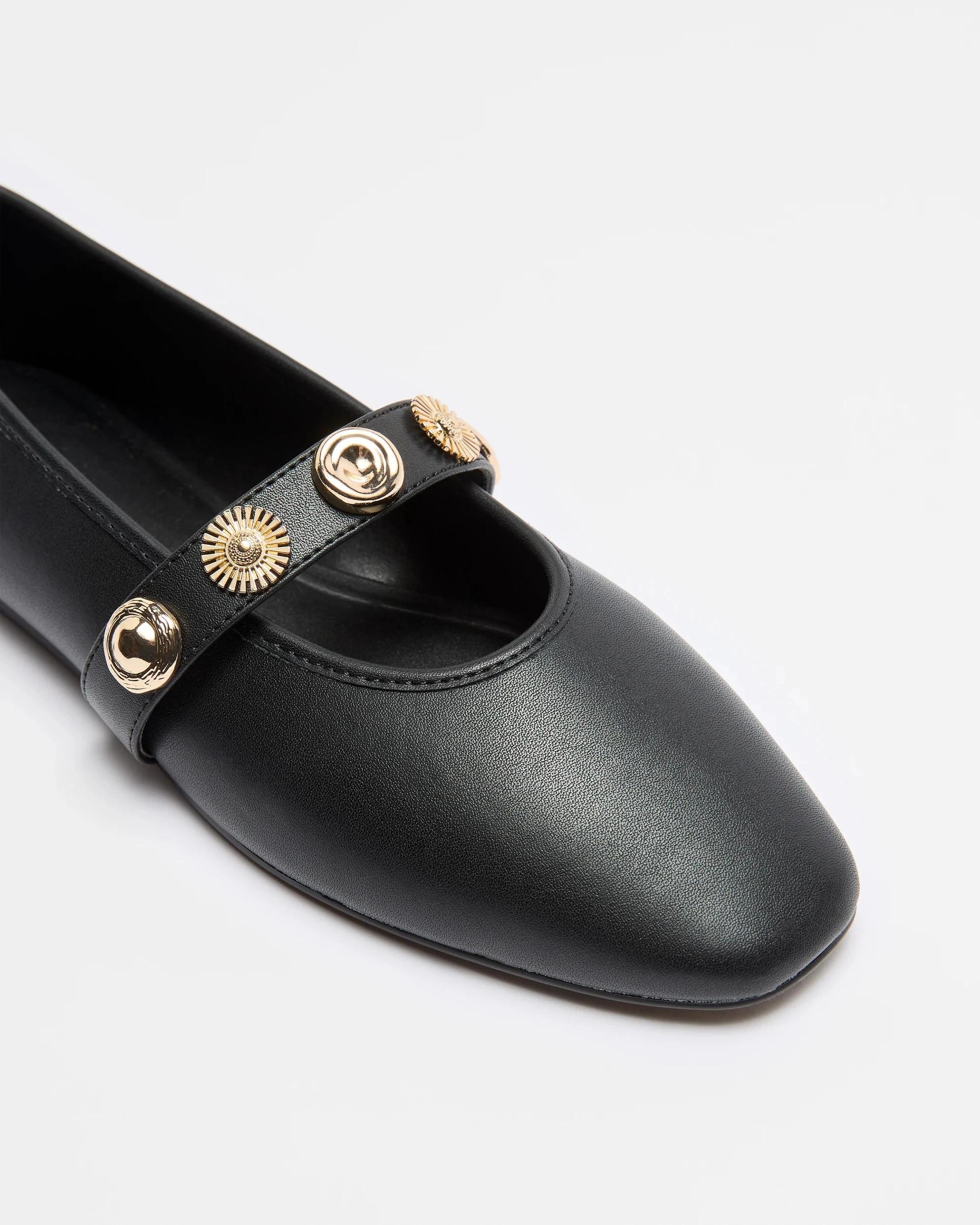 2 Target Womens Strap Ballet Flat - Kelly BLACK, 2 of 3